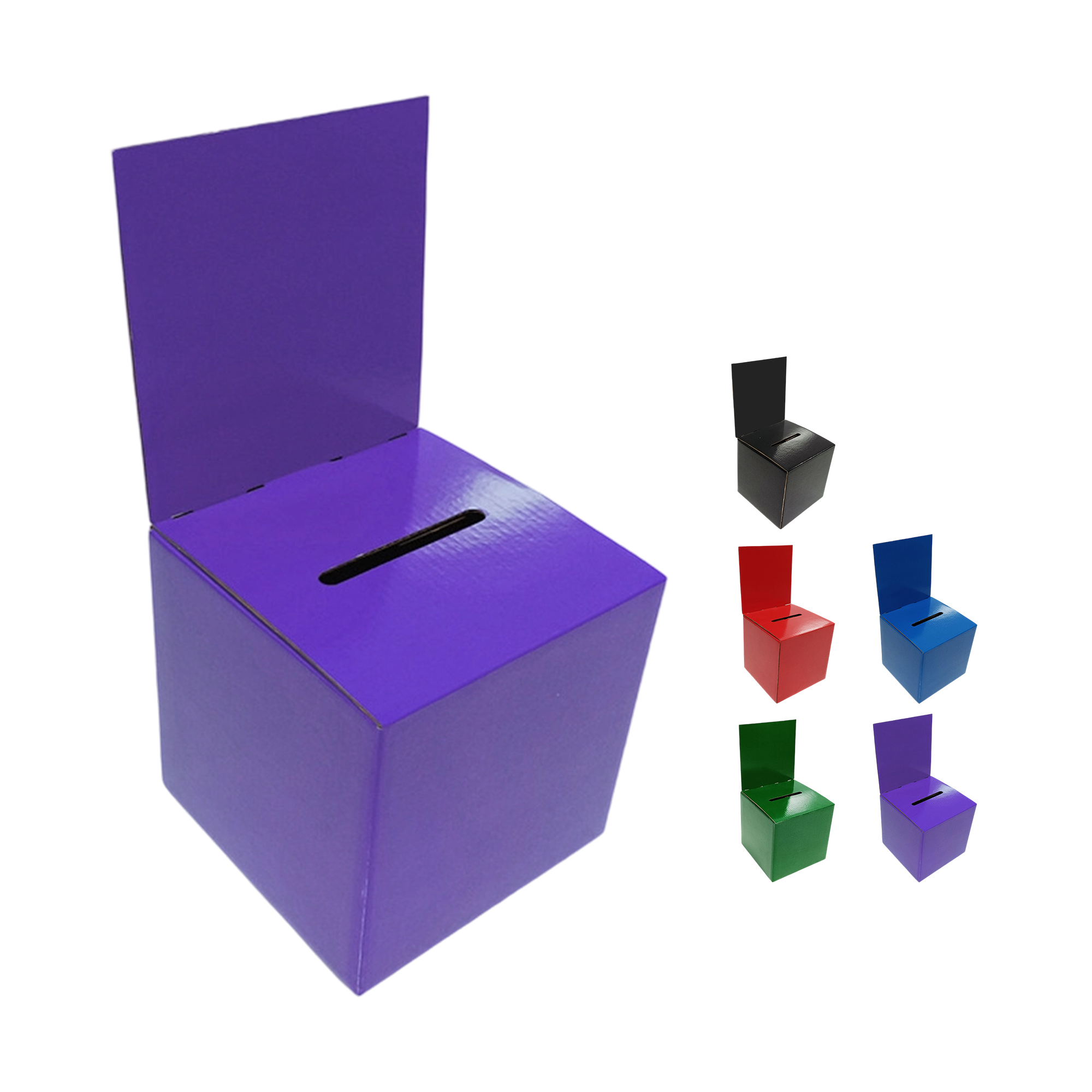 Corrugated Paper Ballot Box 6x6x6" With Title Board 3
