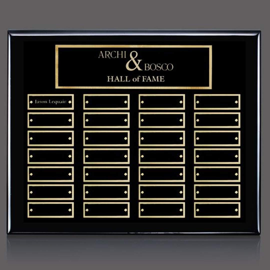 Oakleigh Horiz Pert/Plaque - Black/Gold 6