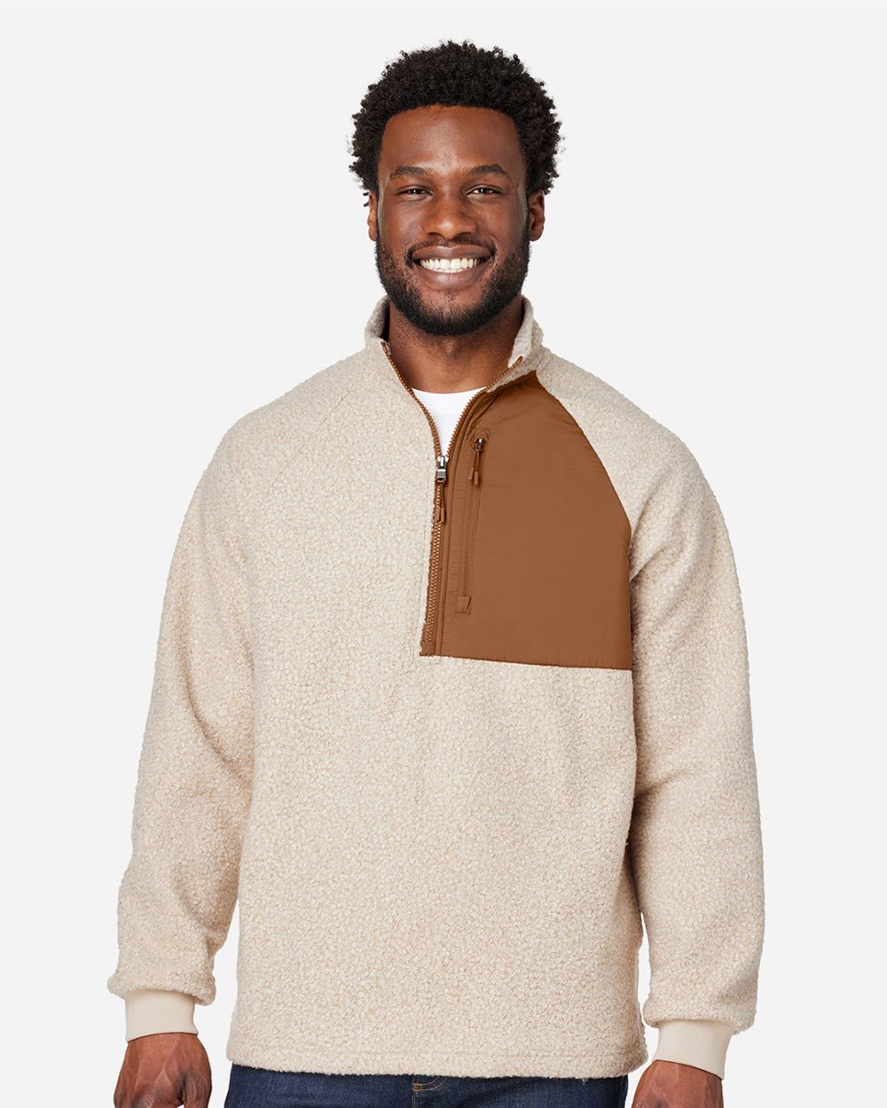 Men's Aura Sweater Fleece Quarter-Zip Pullover - NE713 12