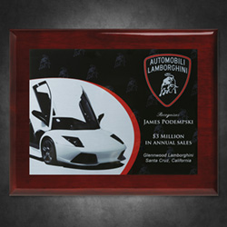 Aberdeen Rosewood Plaque with Sublimated Plate 2