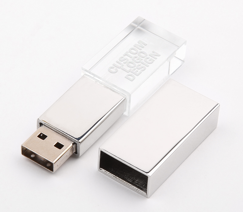 Crystal LED Light USB Flash Drive 1
