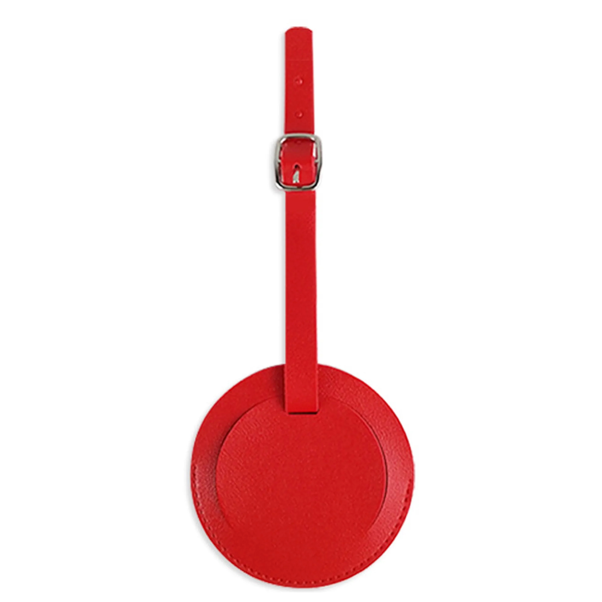 Round PU Leather Luggage Tag 9