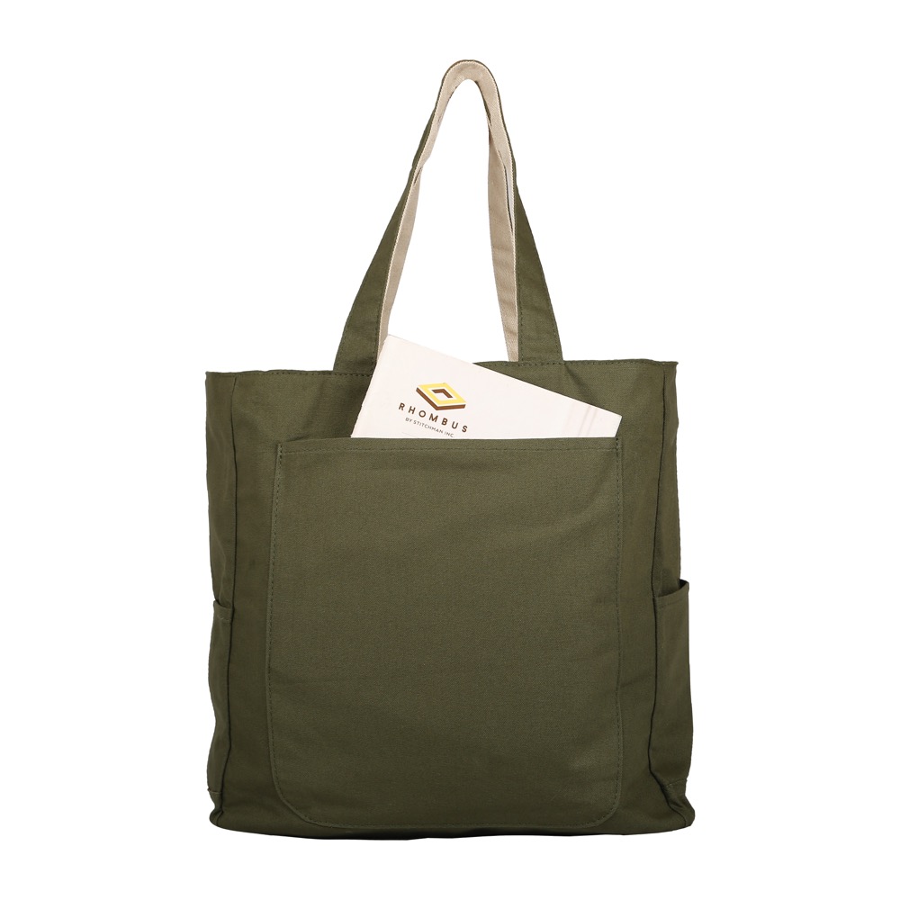 10 Oz. Cotton Reversible Jute Protean Tote Bag (Reversible) 6