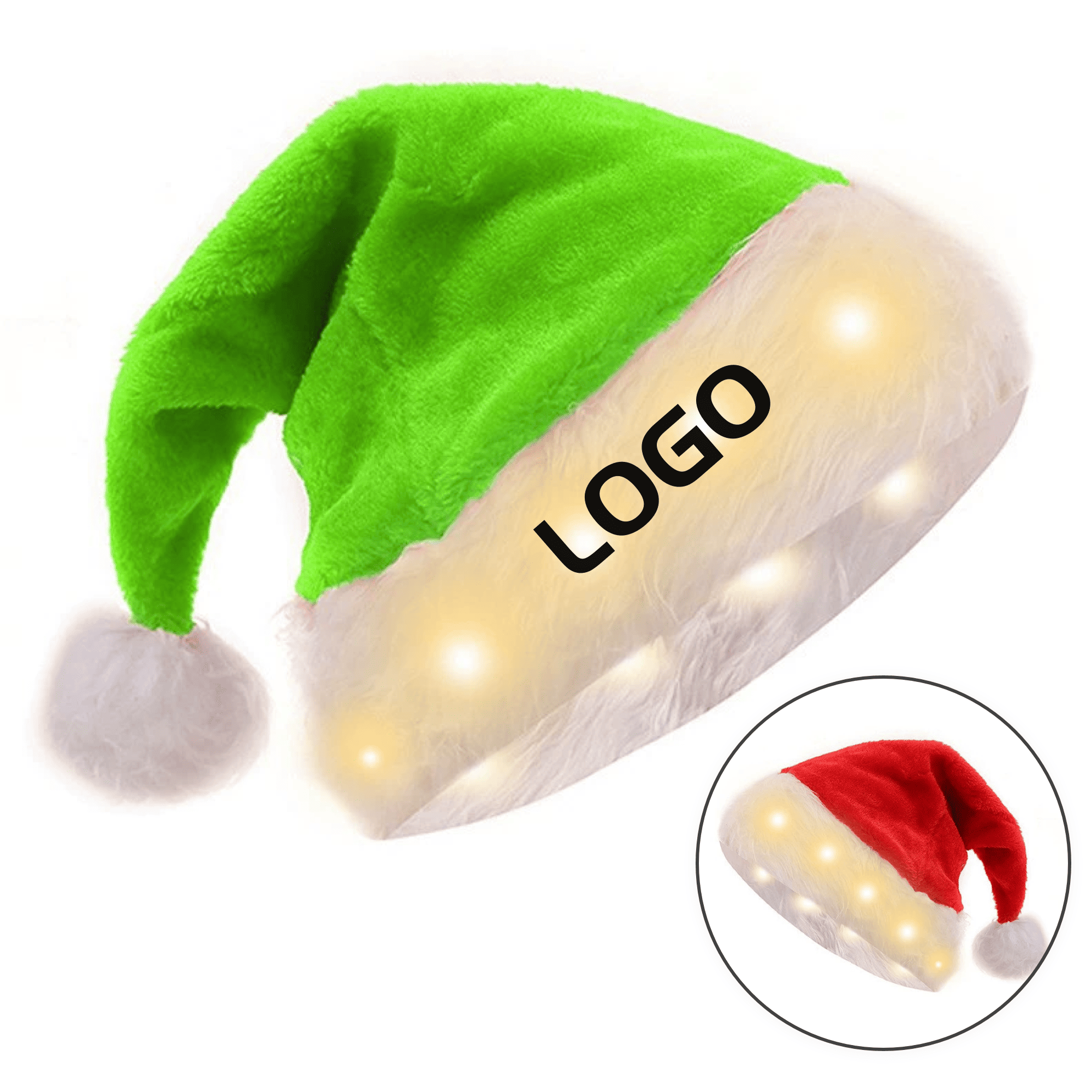 Illuminated Plush Santa Seasonal Headwear 2