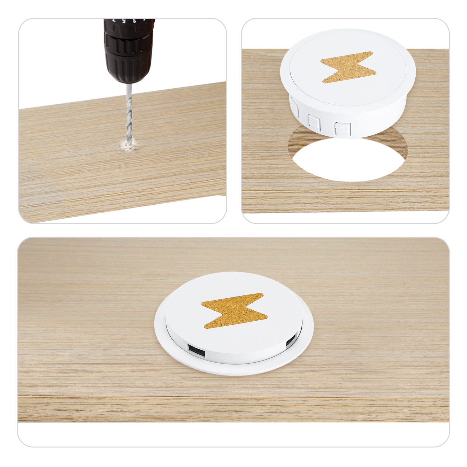 Desktop Embedded Dual Port in Fast Wireless Charger 1