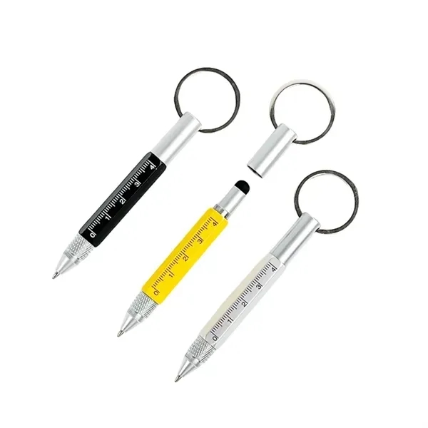 Mini Metal Ballpoint Pen Keychain - Multi-Purpose 3