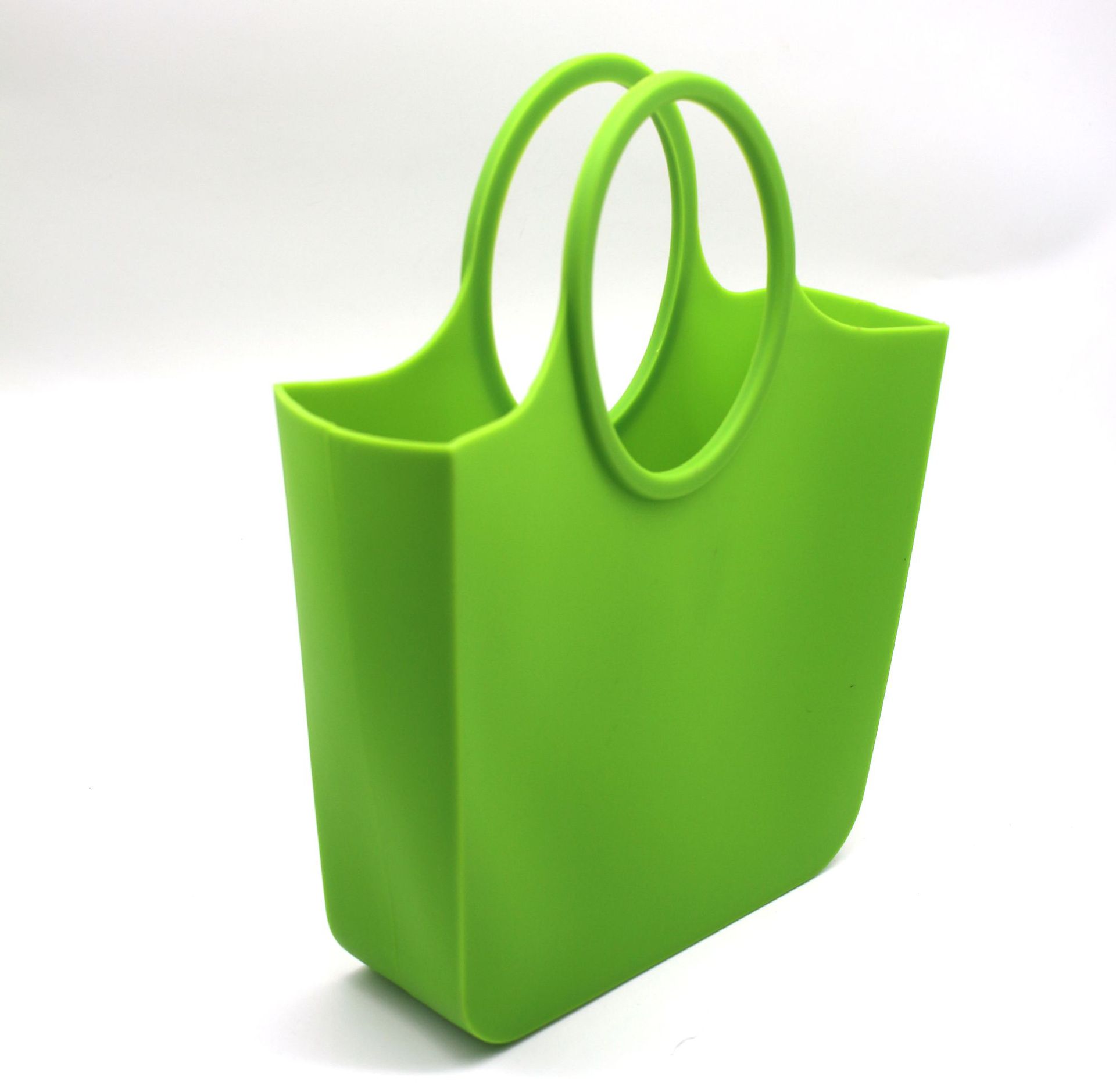 Custom Silicone Beach Grocery Tote Bag with Round Handles 3