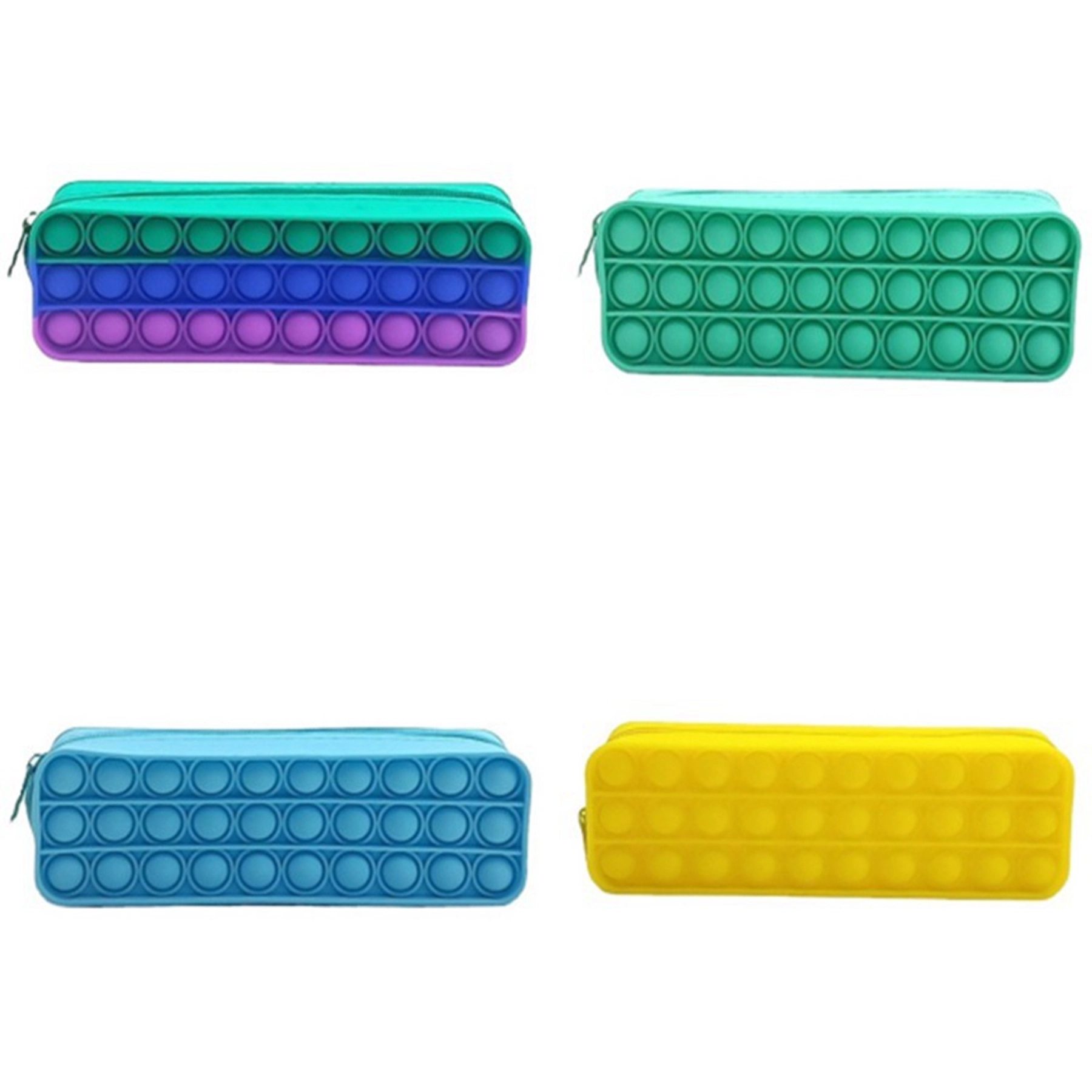 Square Shape Silicone Push Pop Bubble Toy Pencil Case 10