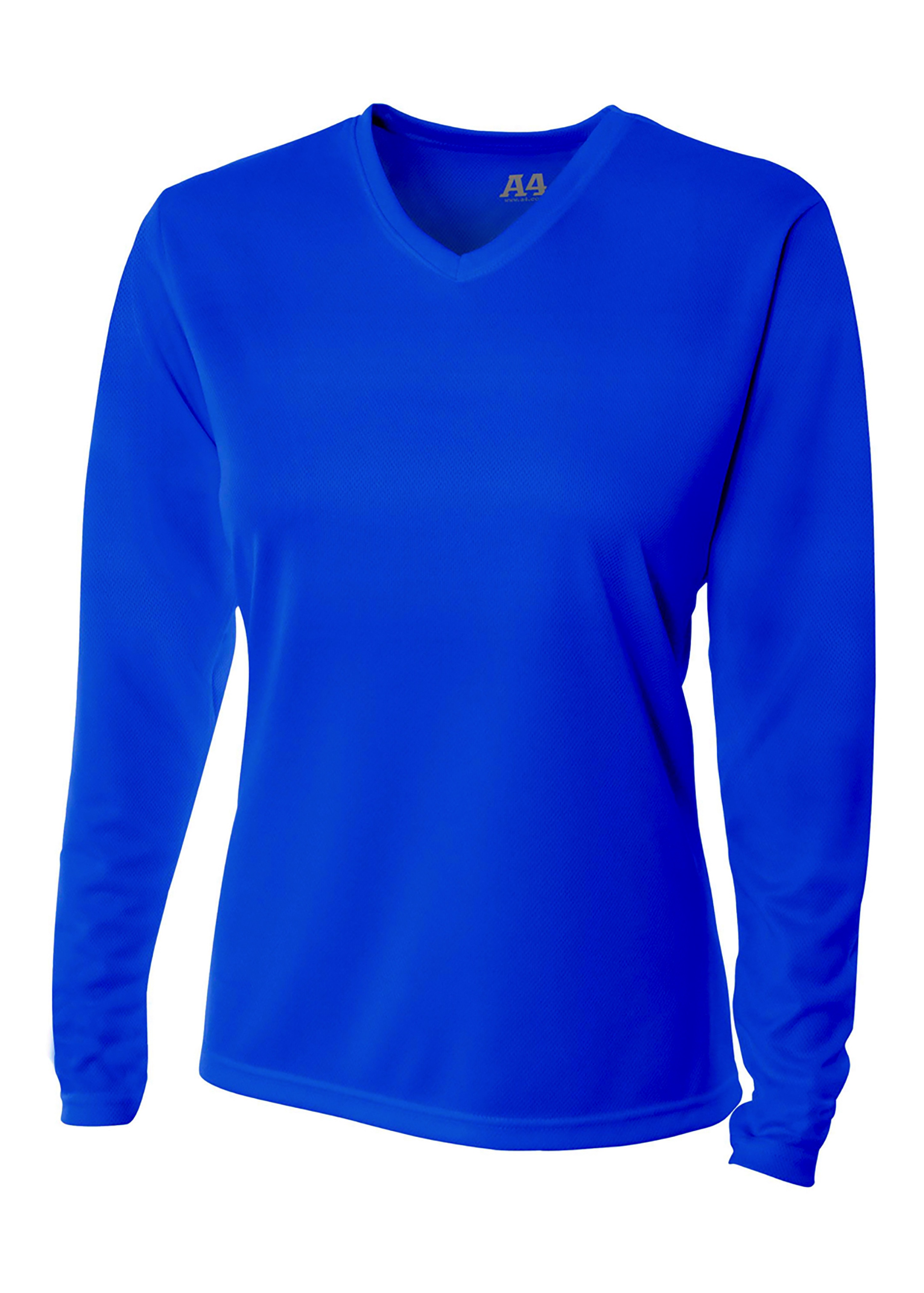 A4 Long Sleeve V-Neck Bird's Eye Mesh Tee 9