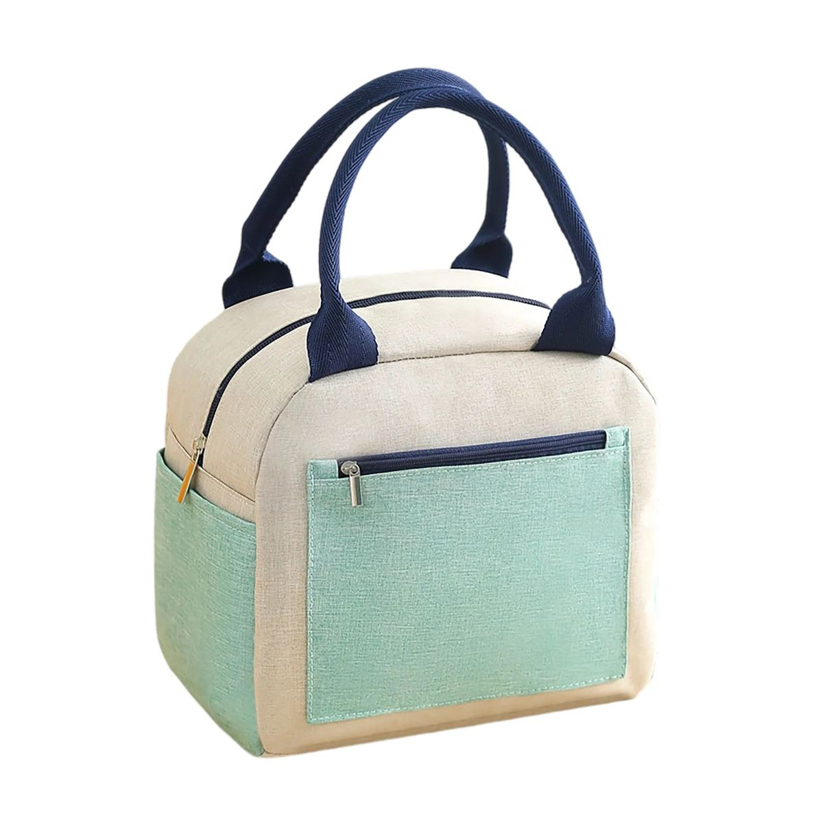 Insulated Oxford Lunch Bag with Side Mesh Pocket 8