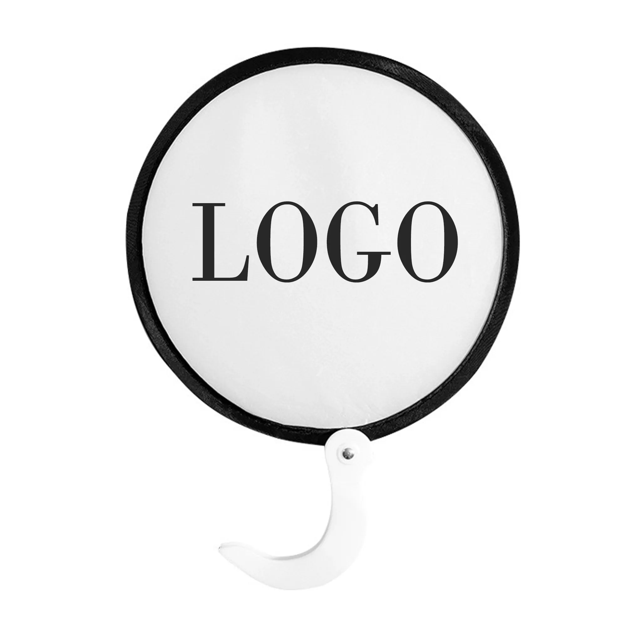 Custom Round Folding Fan with handle 3
