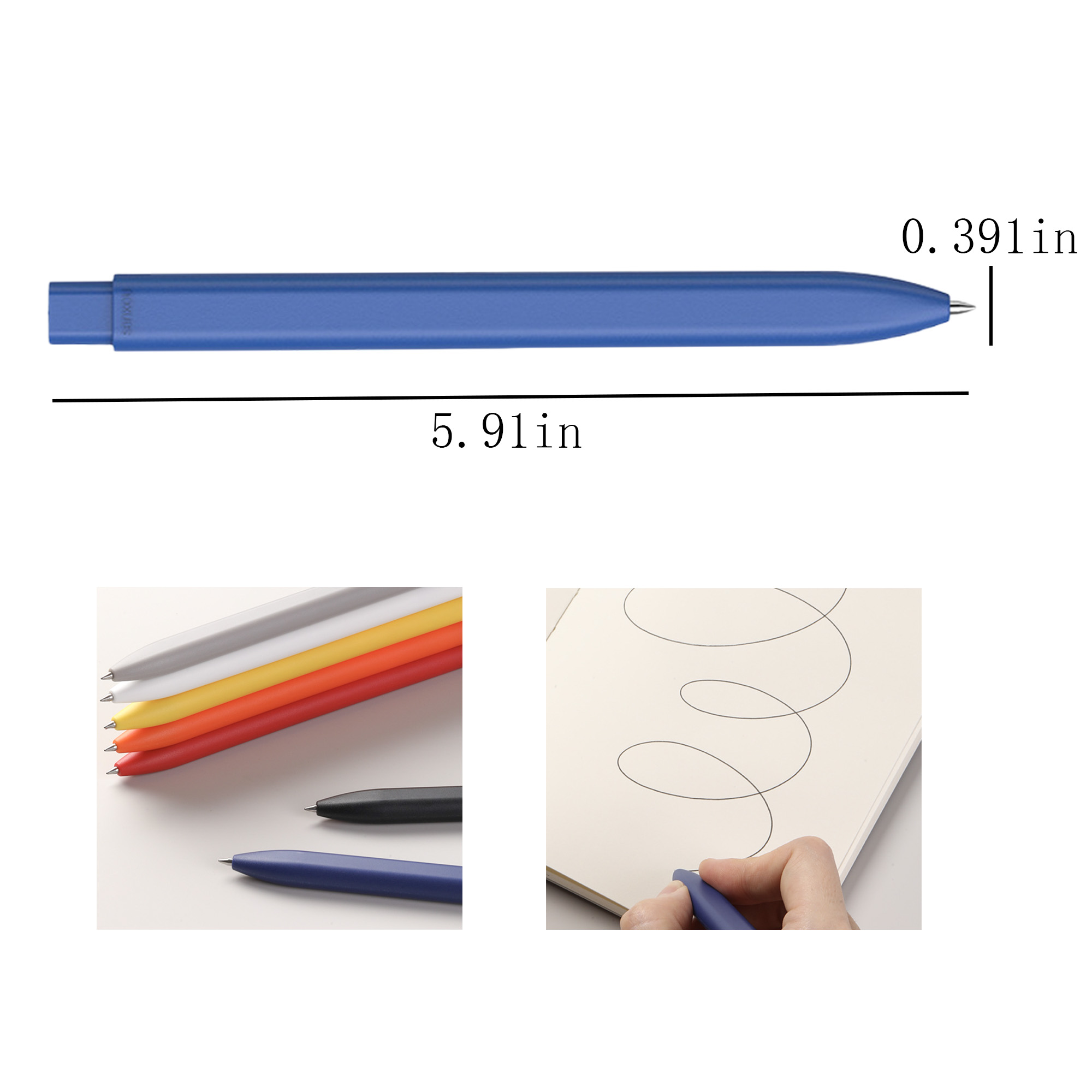 Non-Rolling Color Gel Pen 3