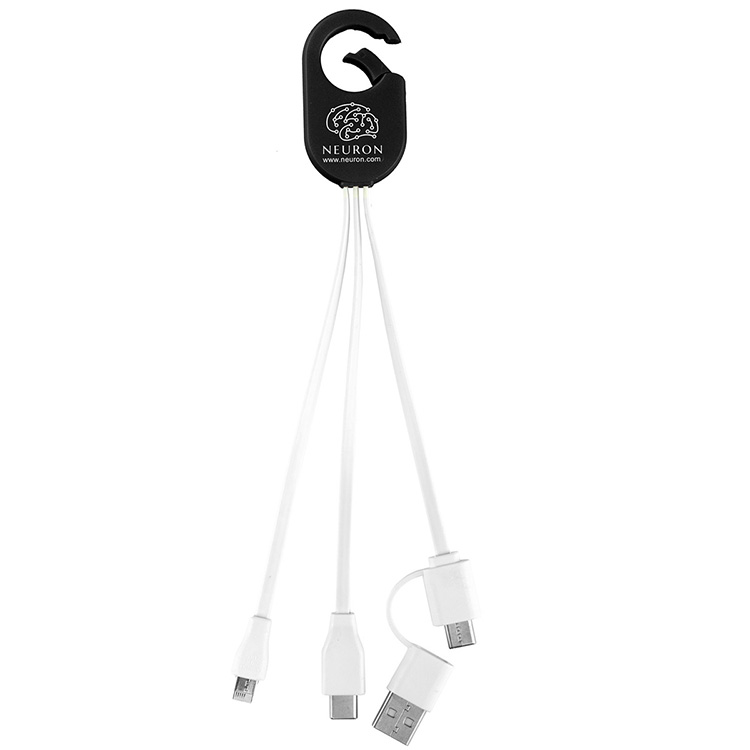 "WEBER" 5-in-1 Cell Phone Charging Cable with Carabiner Clip 7