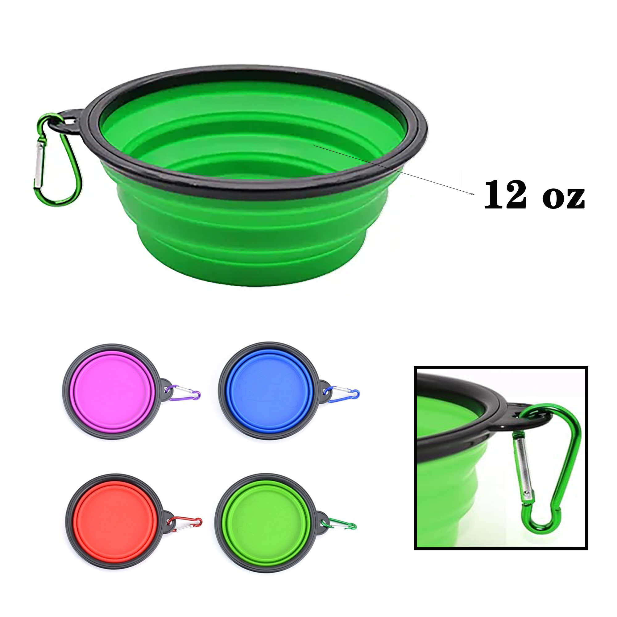 12 OZ Travel Folding Dog Bowl 4