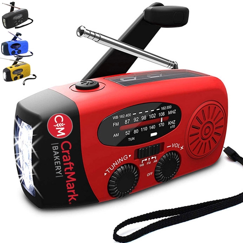 Solar Hand Crank Weather Radio Flashlight 5