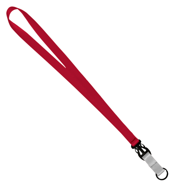 3/4" Multi color (Top and bottom) Nylon Lanyard with Plastic Slide Buckle R 491