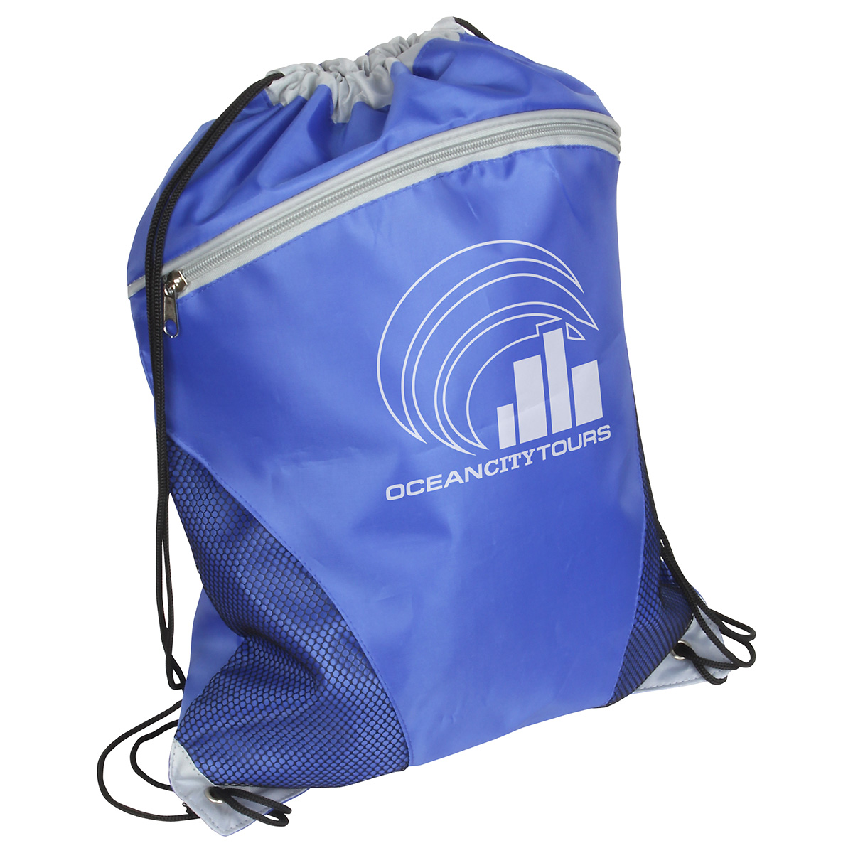 Cyclone Mesh Curve Polyester Drawstring Bag 20