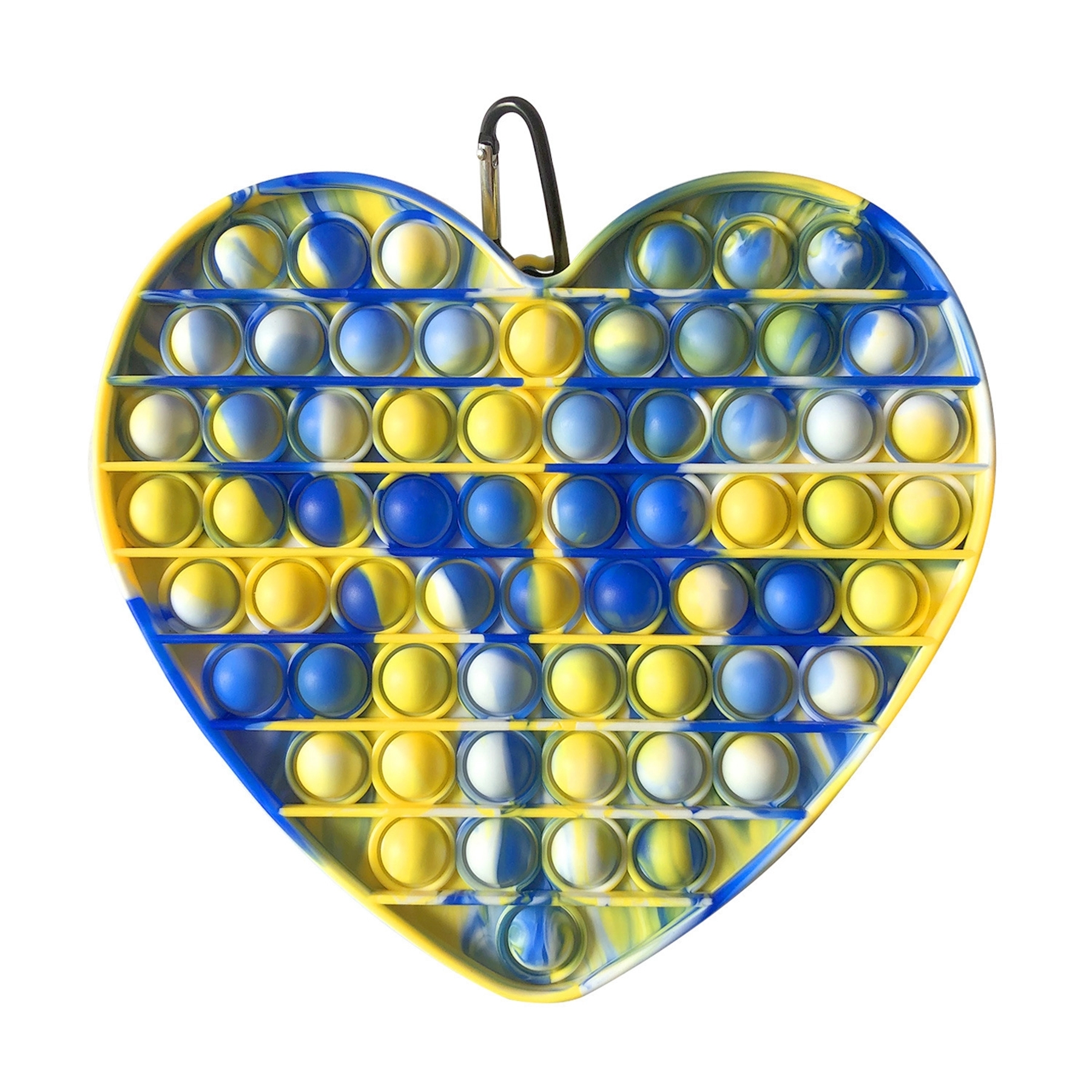 Heart Shape Large Size Camouflage Push Pop Bubble Fidget Toy 1