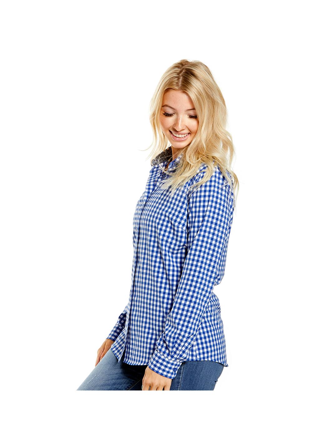 Storm Creek Women's Influencer 4-Way Stretch Gingham Woven Shirt 10