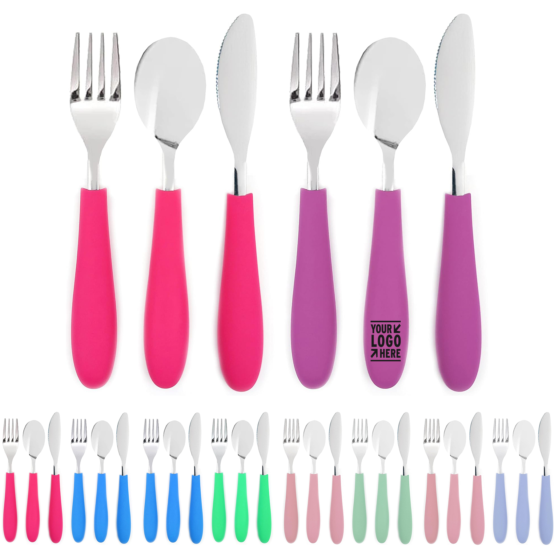 6 Pieces Childrens Safe Flatware Set 2