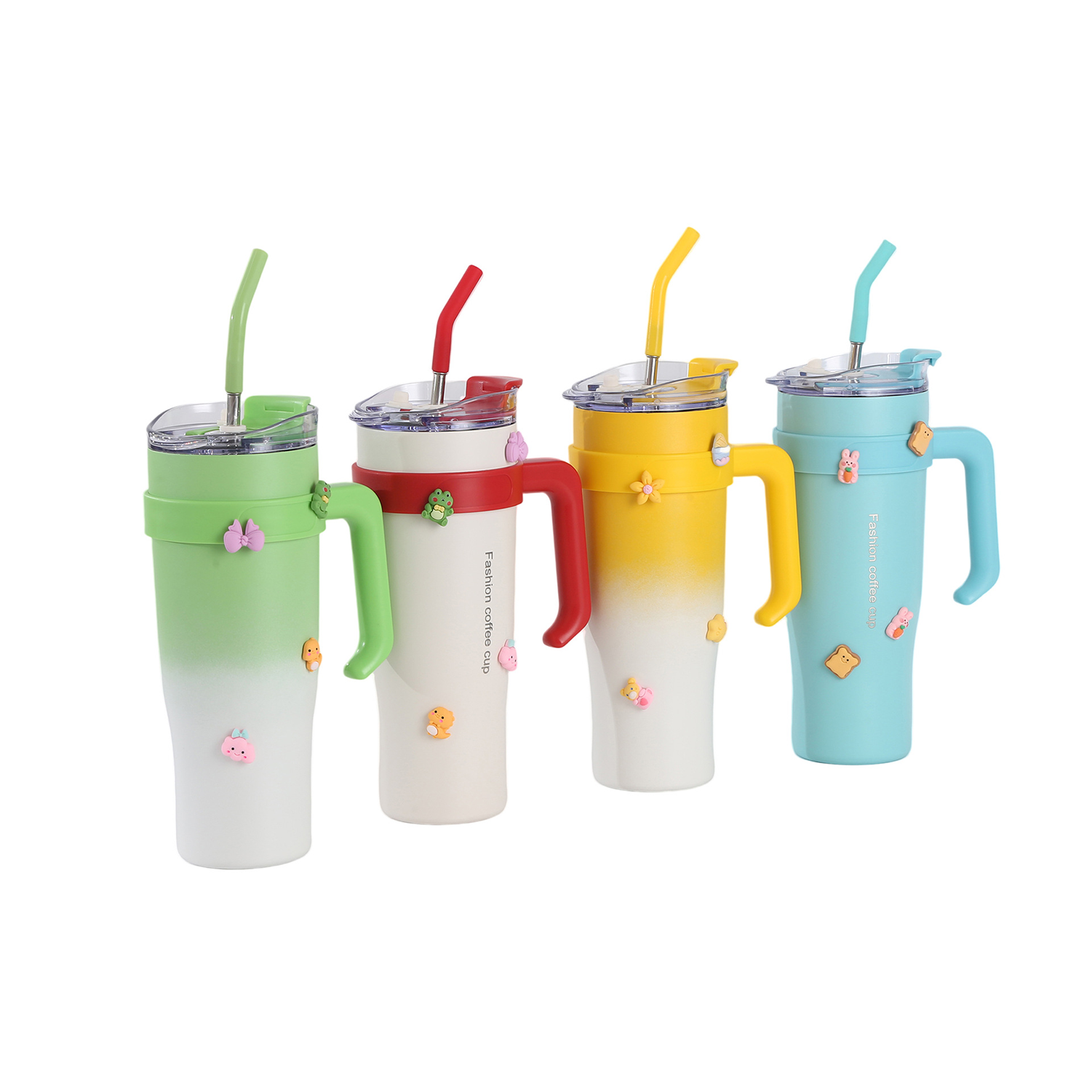 Stainless Steel Insulated Mug Tumbler With Handle Straw 2