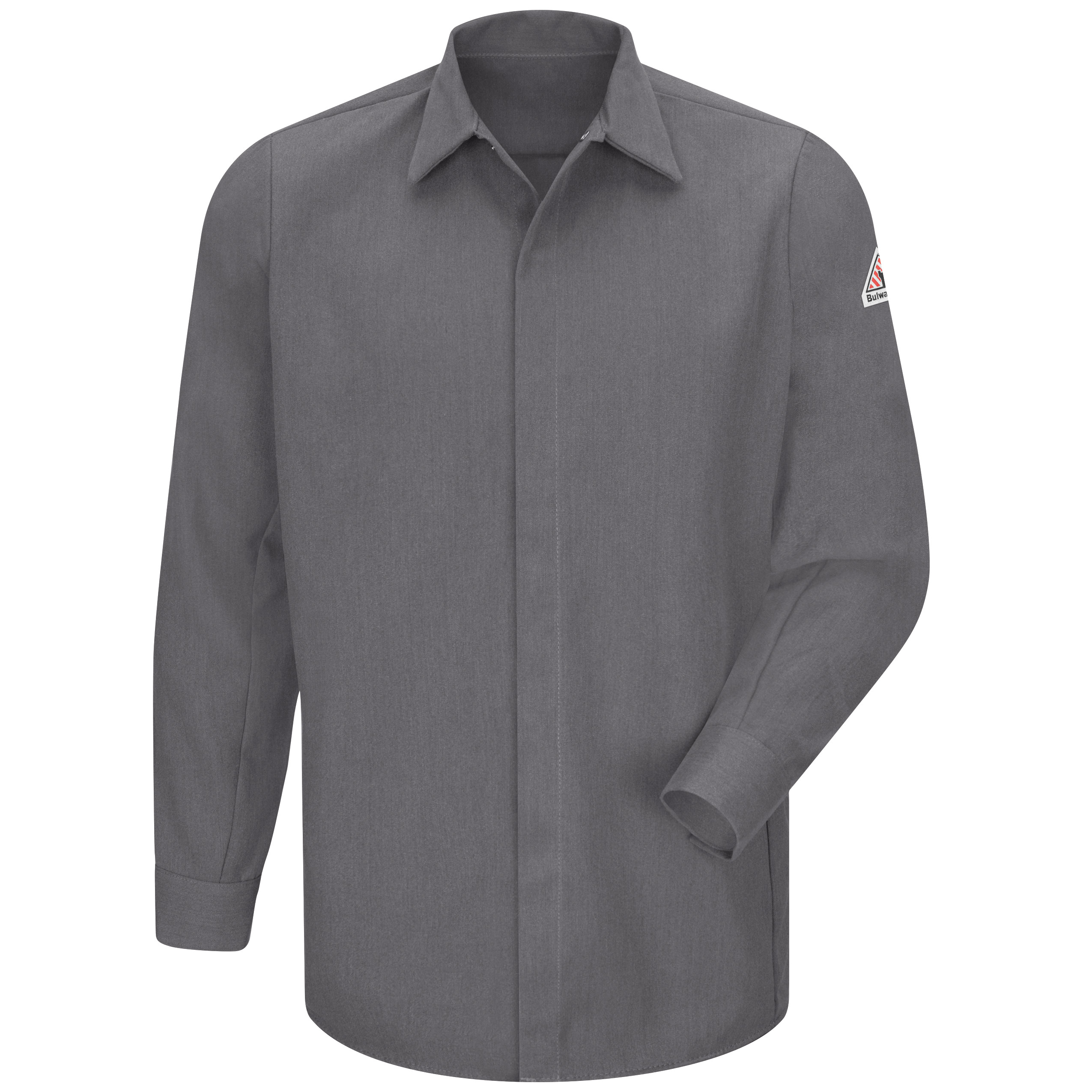Bulwark® Men's Midweight FR Pocketless Concealed-Gripper Work Shirt 2