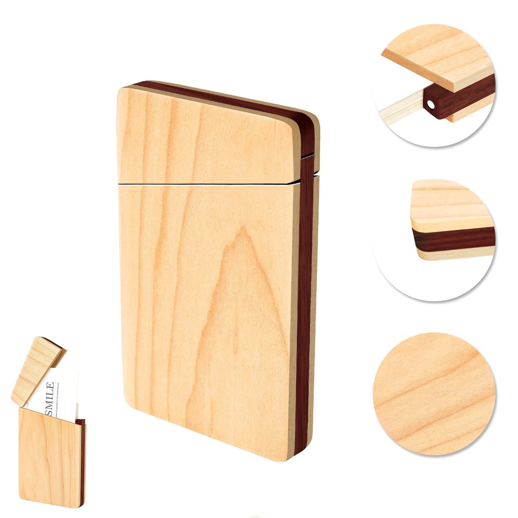 Wood Business Card Holder 3