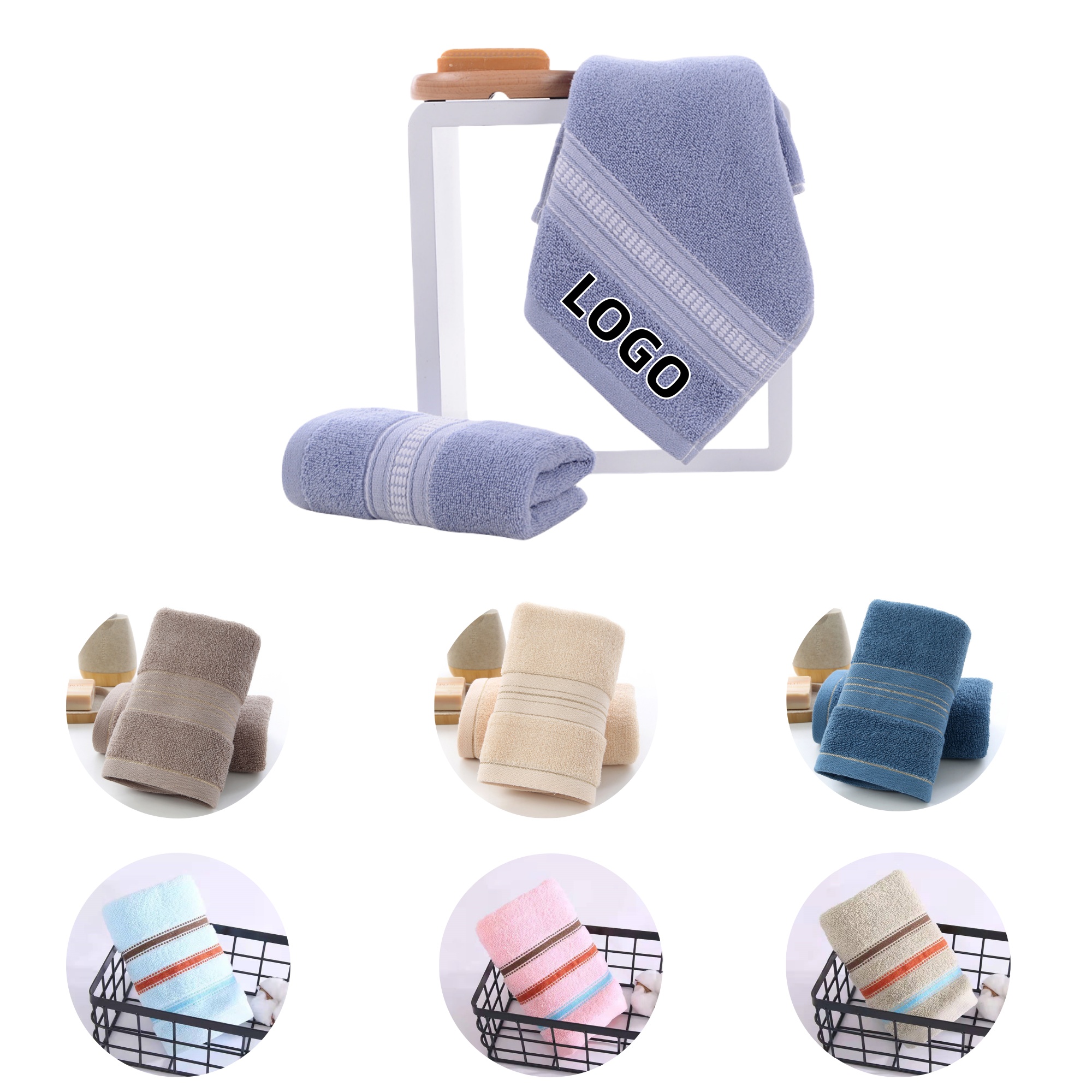 Custom soft Polycotton cleansing Towel 2