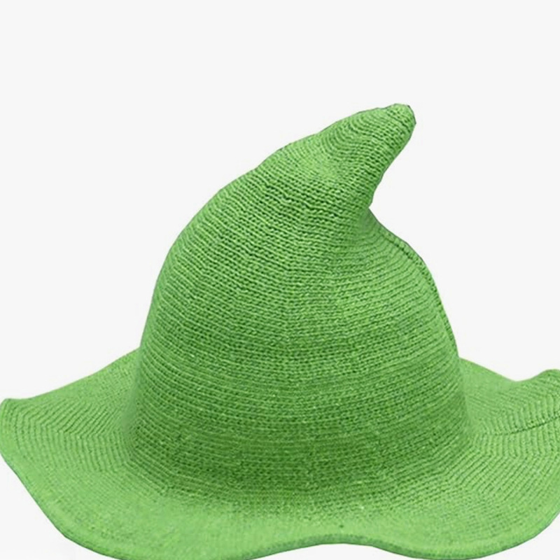 Knitted Wool Hat With Large Brim 14
