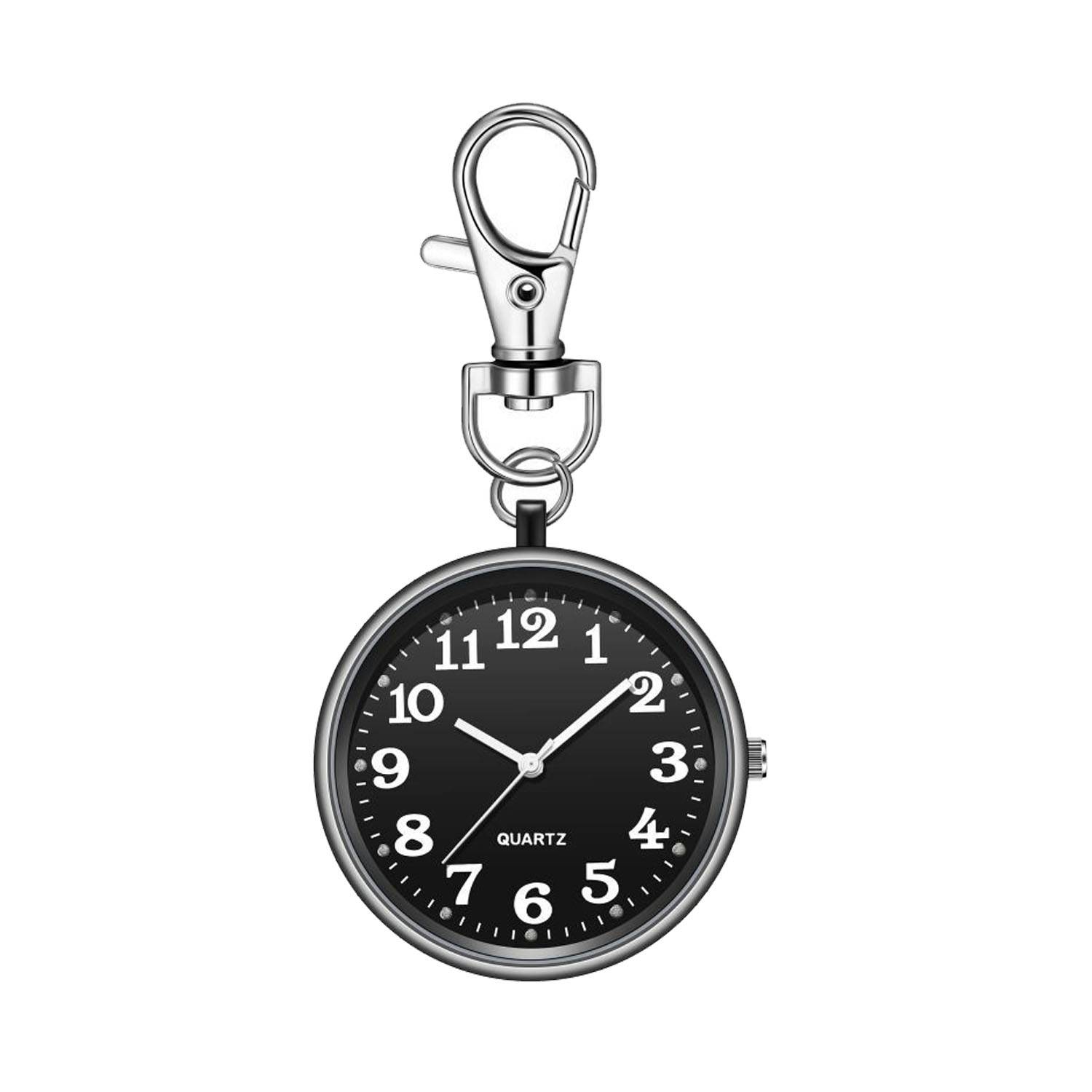 Hanging Round Quartz Nurse Pocket Watch w/ Key Buckle 7