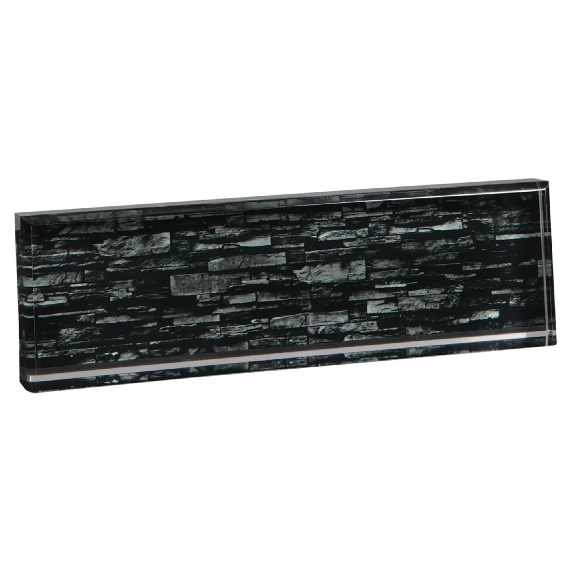 9 1/2" x 2 3/4" Gray Brick Acrylic Name Bar 5