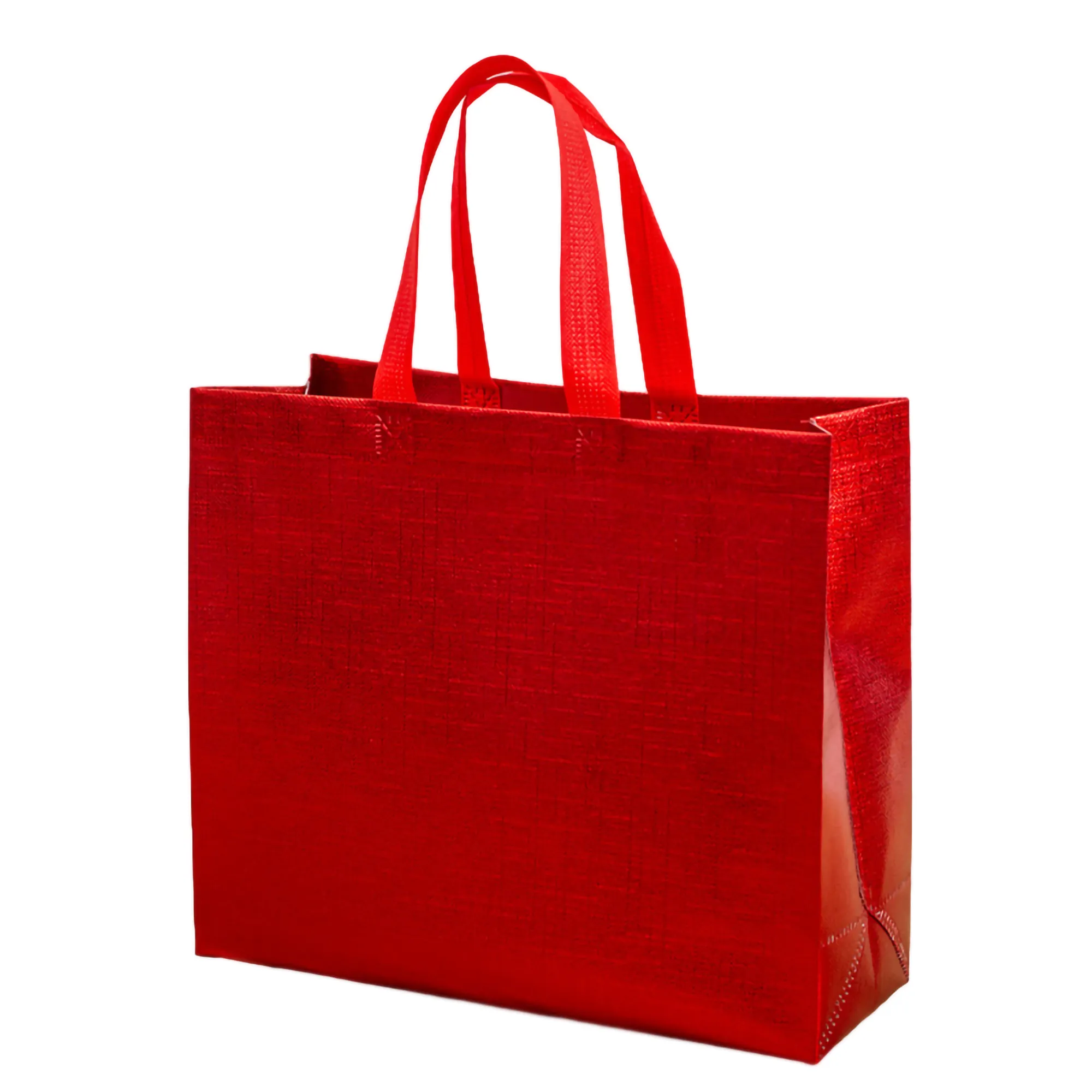 Reusable Glossy Non-woven Laser Tote Bag 4