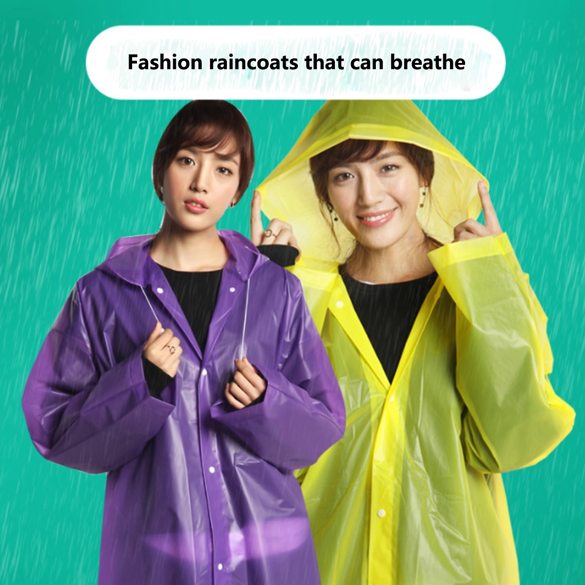 Reusable EVA Raincoat Poncho 4