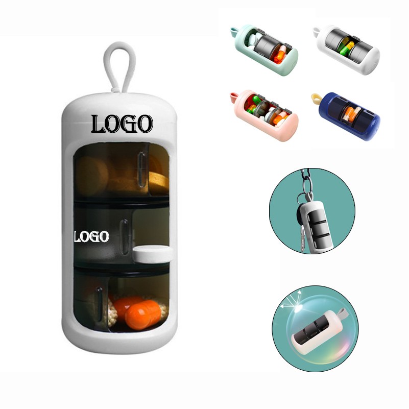 3 Compartment Sliding Travel Pill Case 4