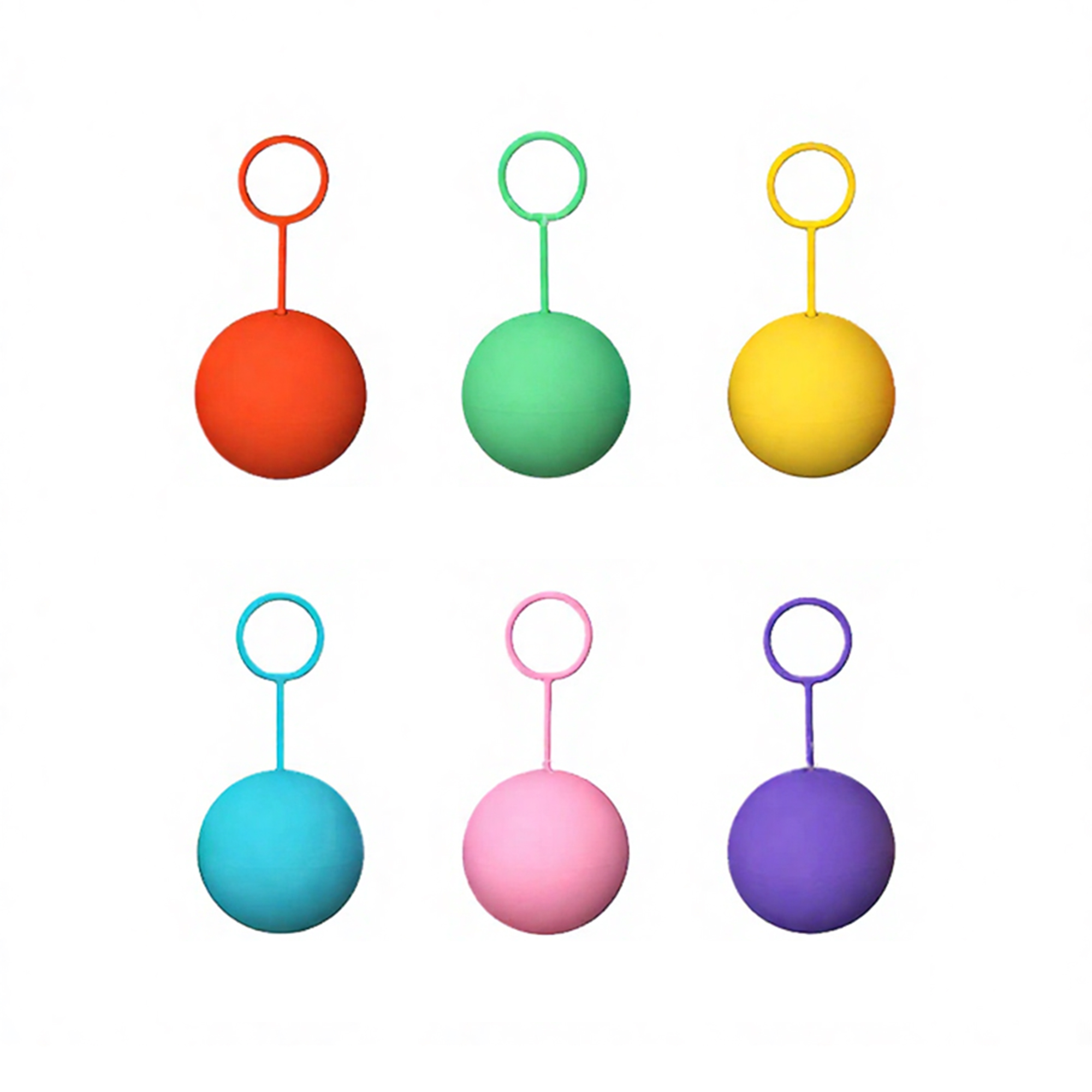 Reusable Silicone Water Ball 2.3" Diameter With Pull Ring 5.12" 4