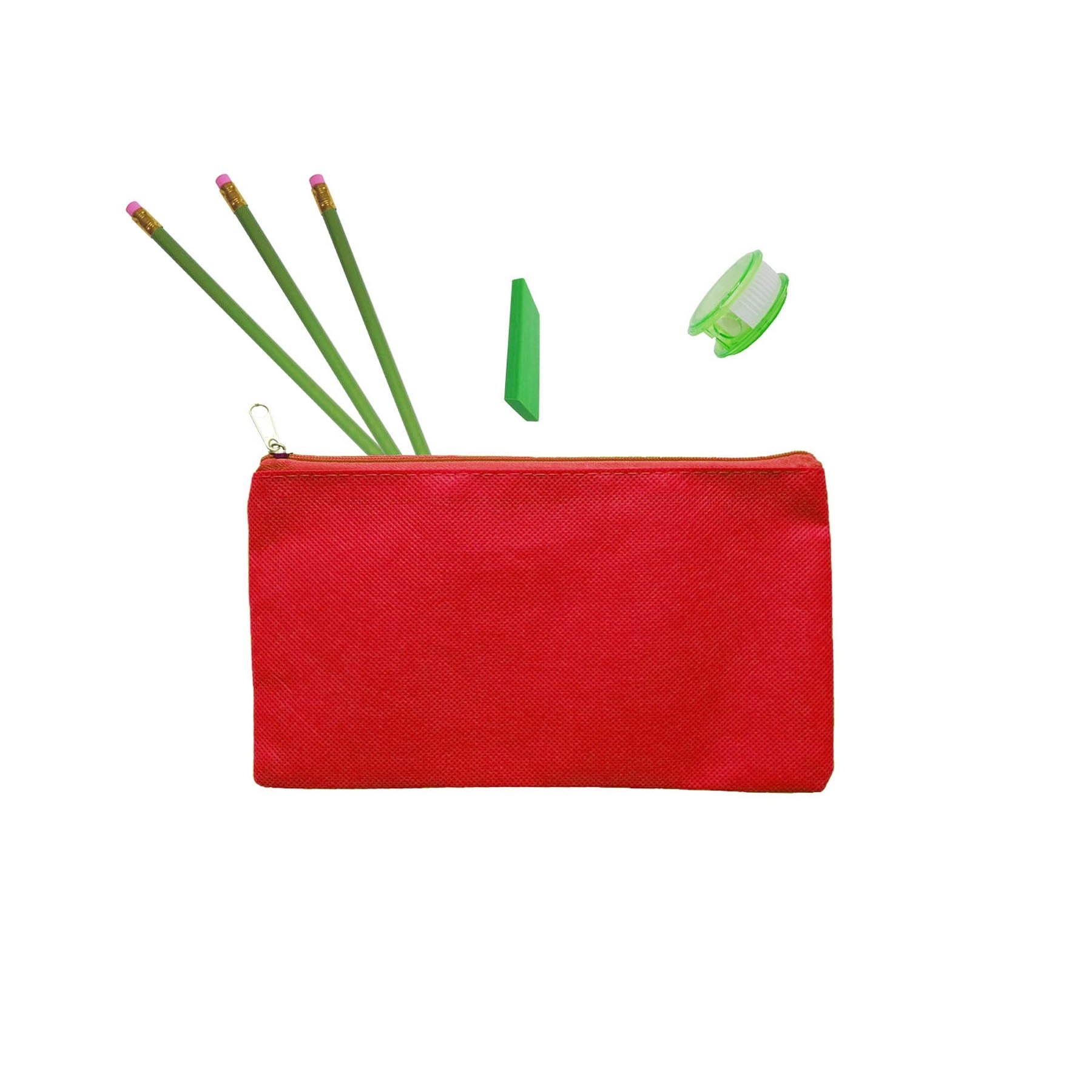 Non-Woven Pencil Pouch Zipper Closed 5