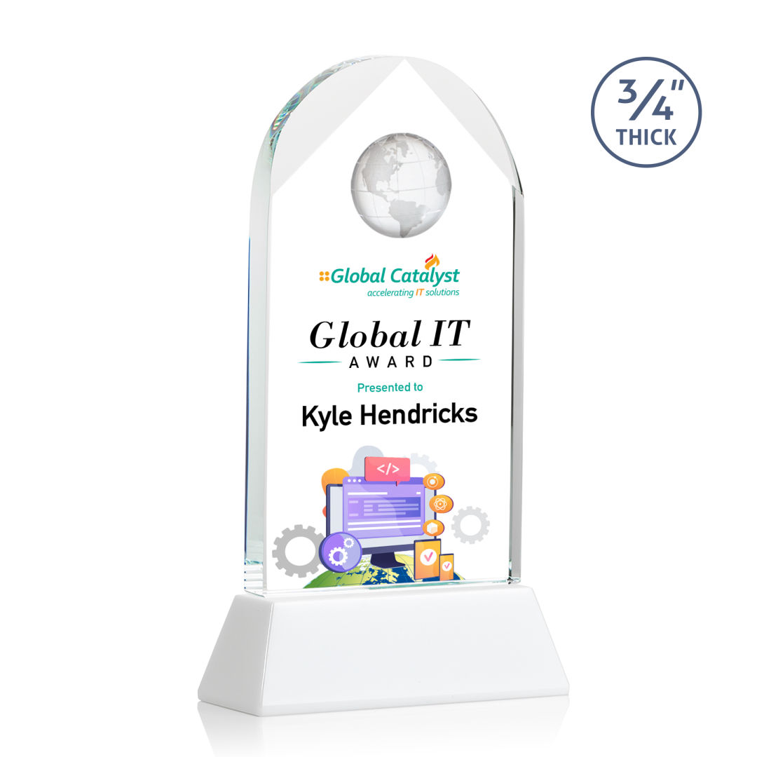 Blake Globe VividPrint™ Award on Newhaven - White 12