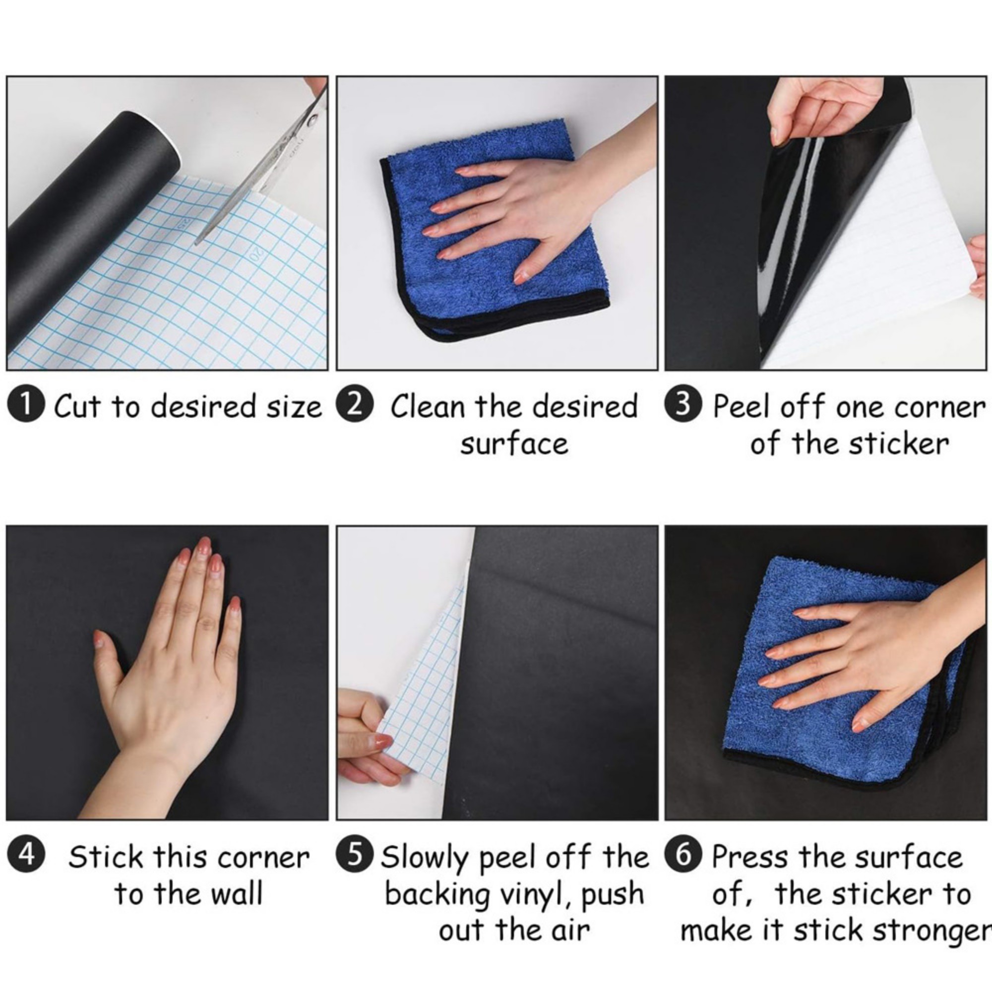 80x18" Self-Adhesive Blackboard Wall Roll 5