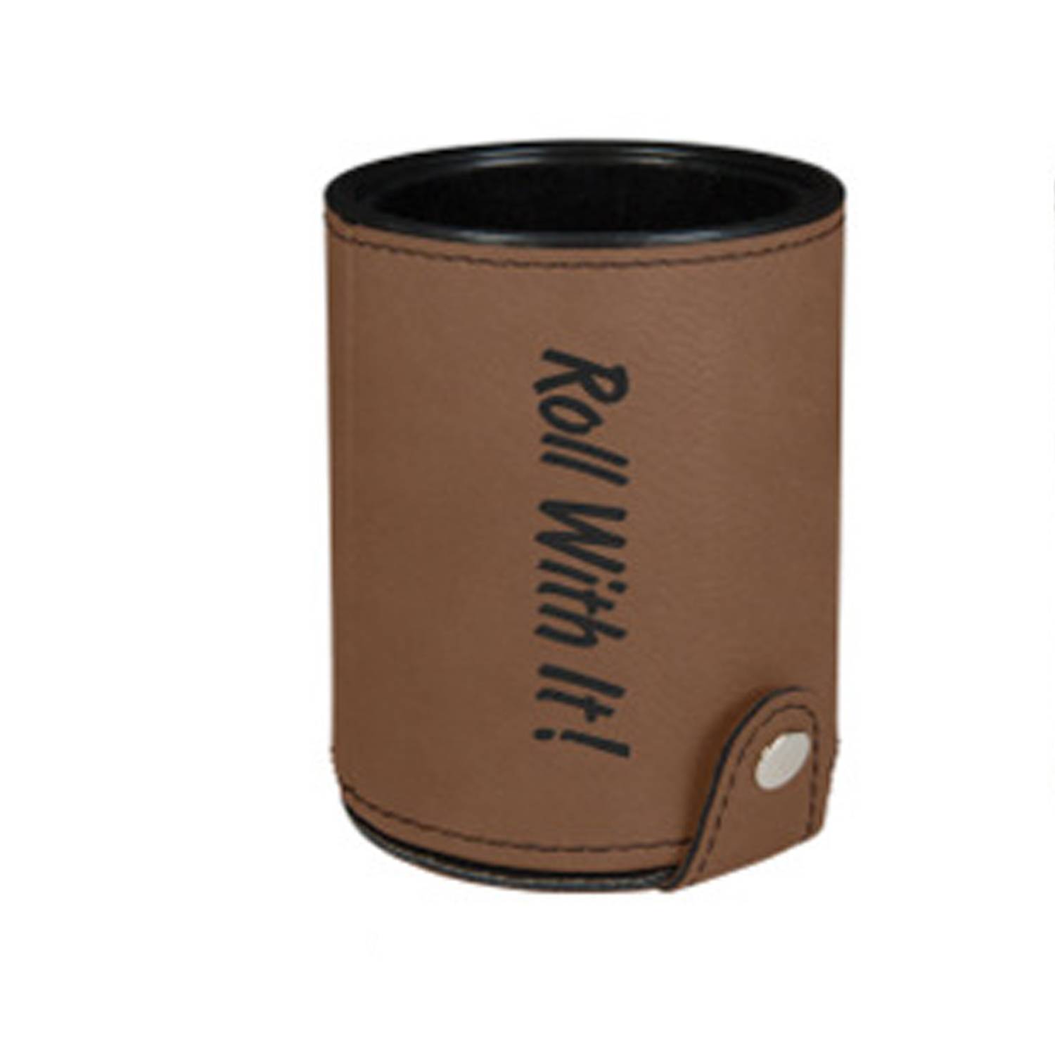 Round PU Leather Dice Cup 2