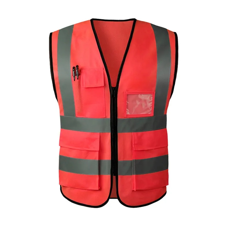 Unisex High Visibility Reflective strips Pocket Safety Vest 3