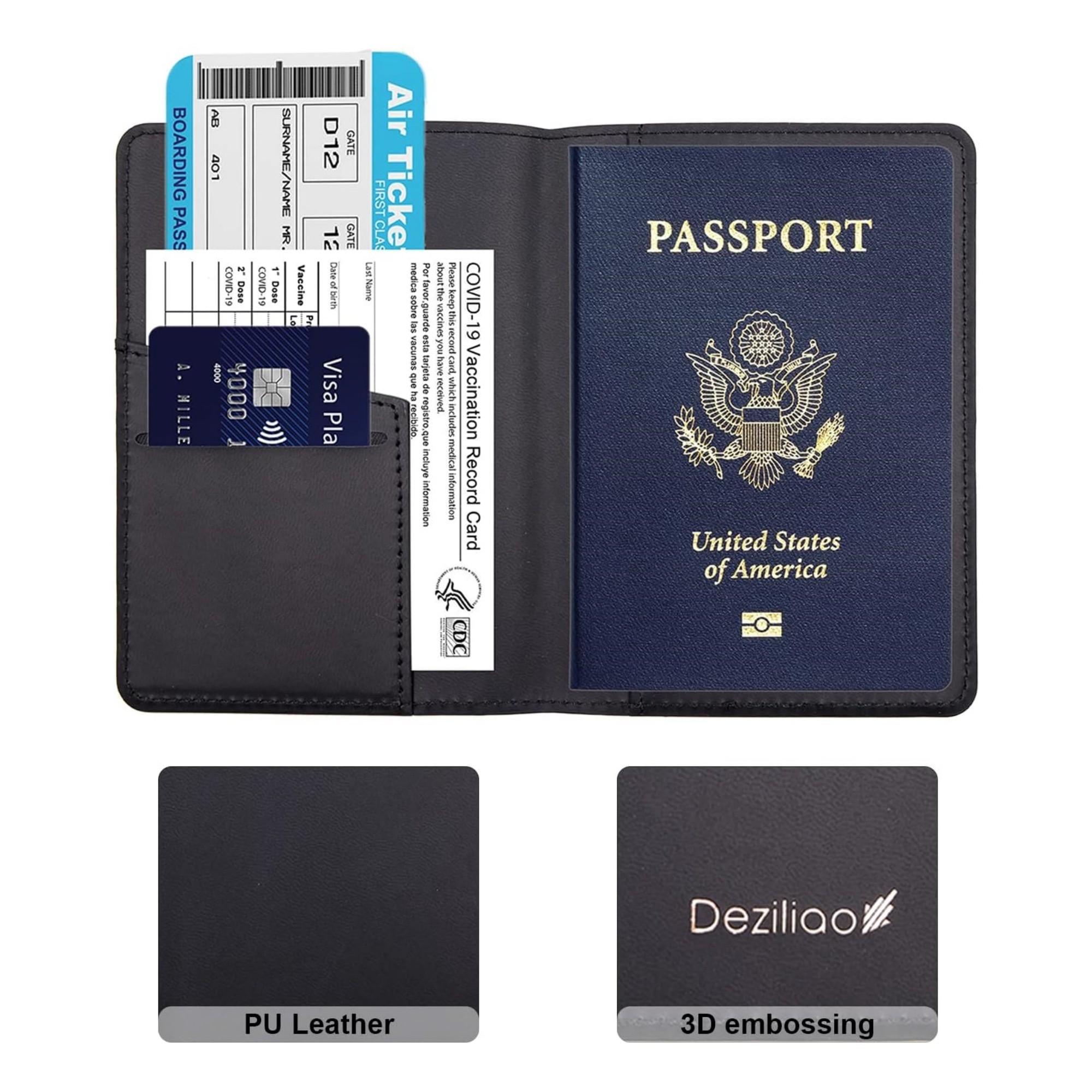 Passport Holder Card Slots 6