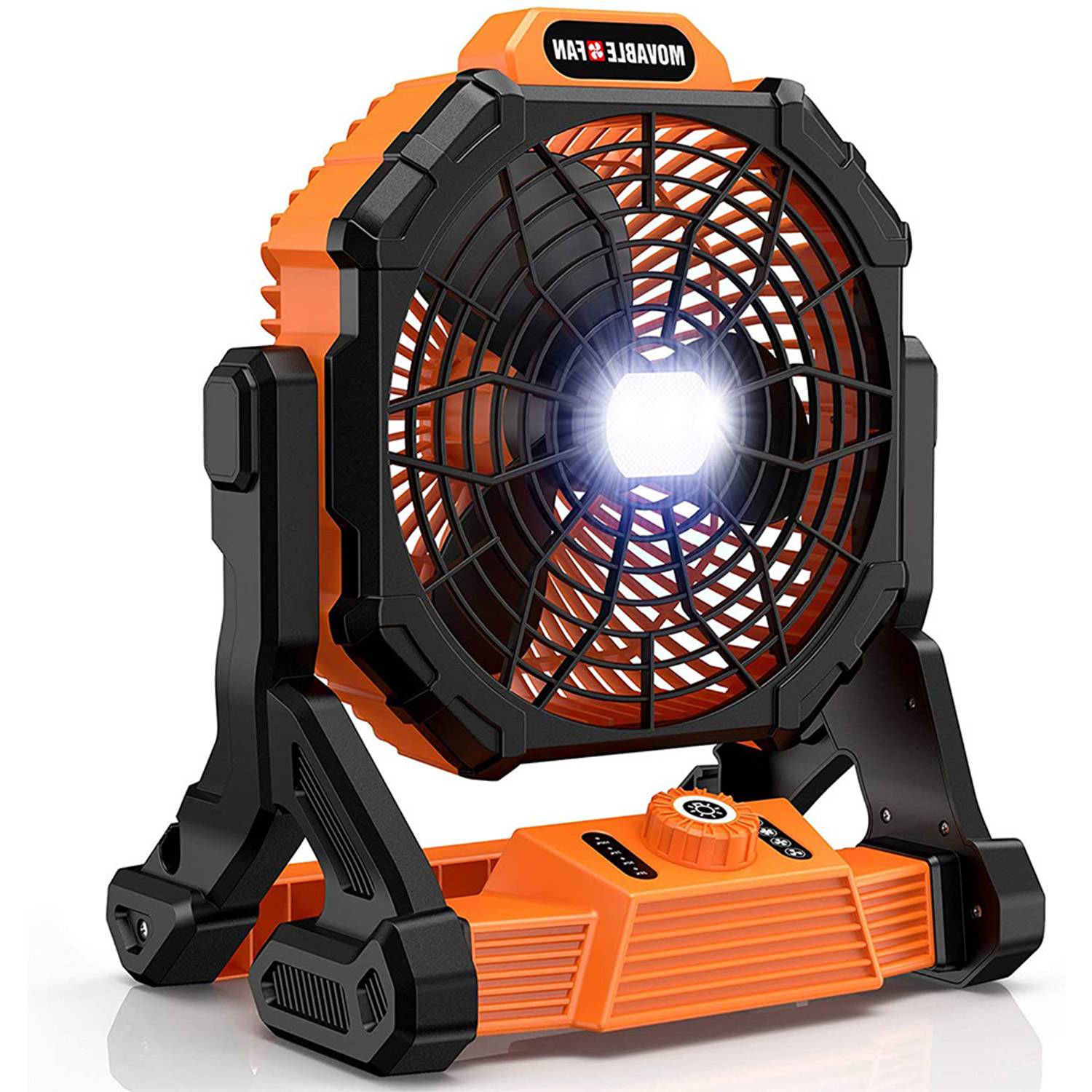 Battery Powered Camping Fan With LED Lights 4