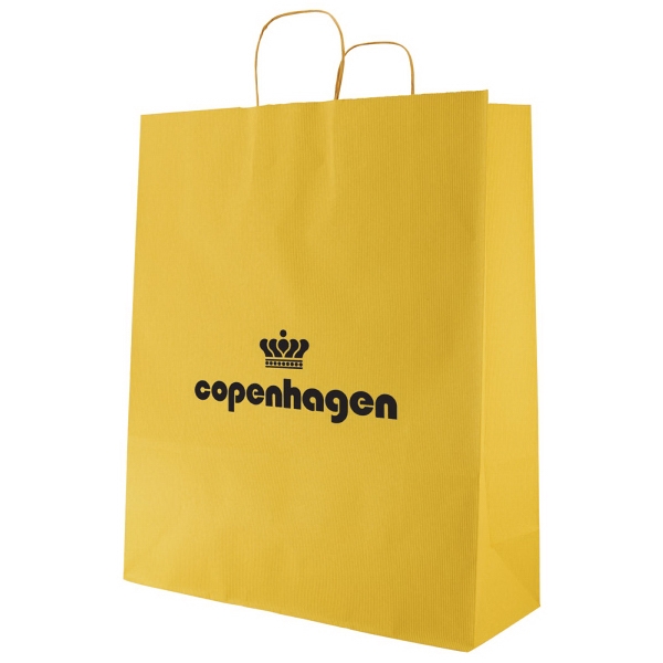 Striped Tinted Kraft Shopping Bags 12