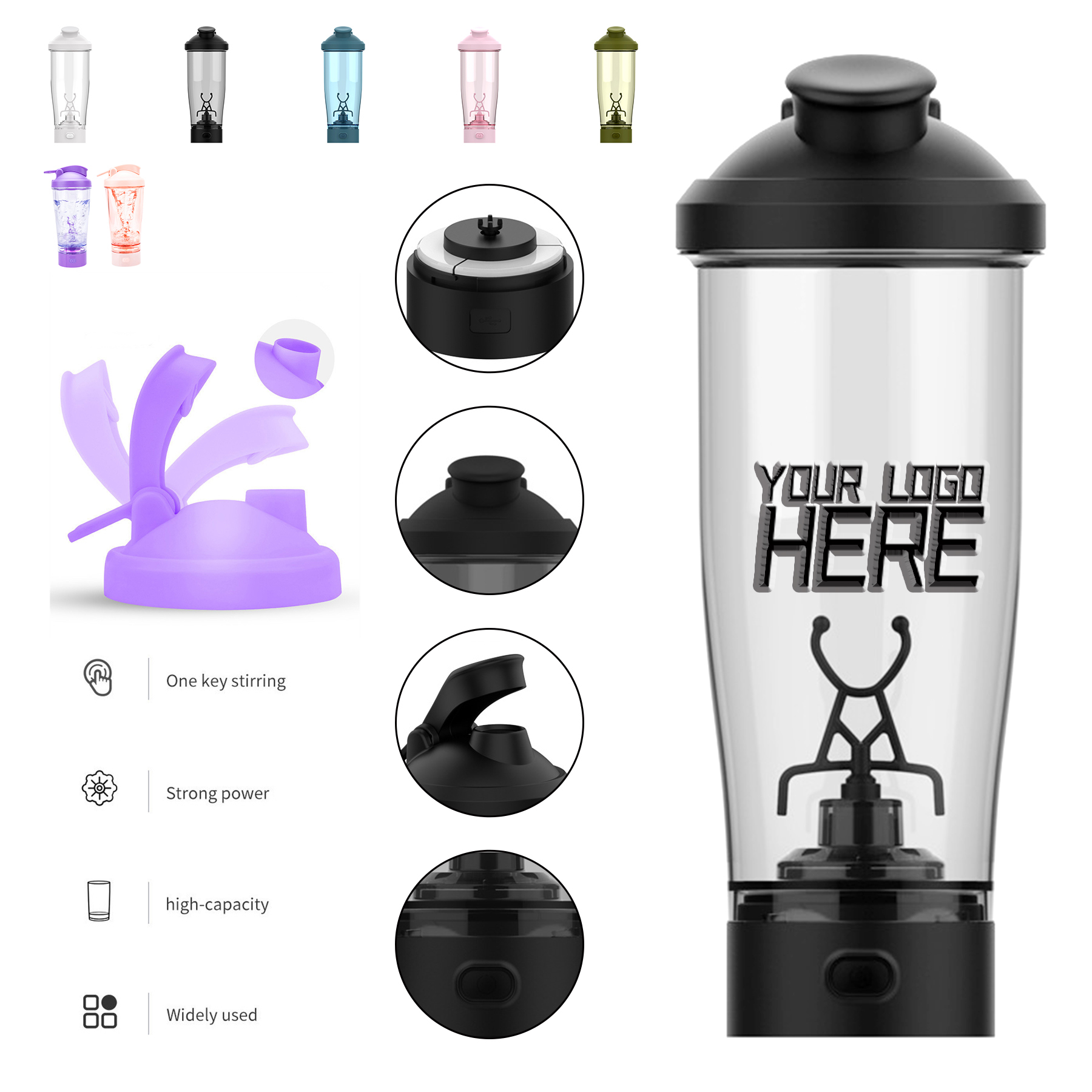 Electric Protein Shaker Bottle 1
