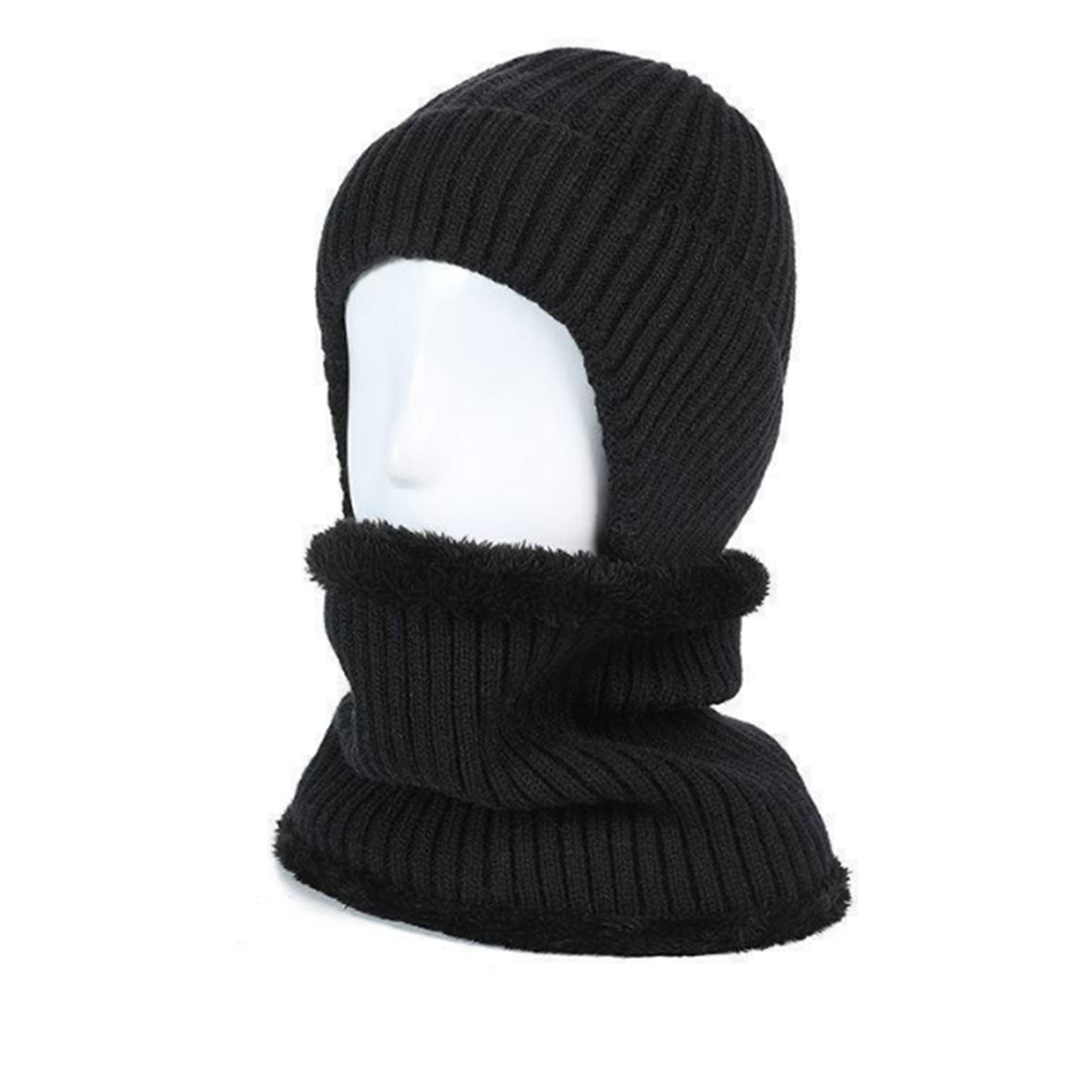 Stylish Winter Knitted Hat And Scarf Set 4