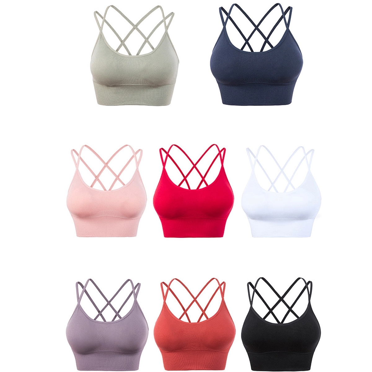Cross Back Sport Bras 3