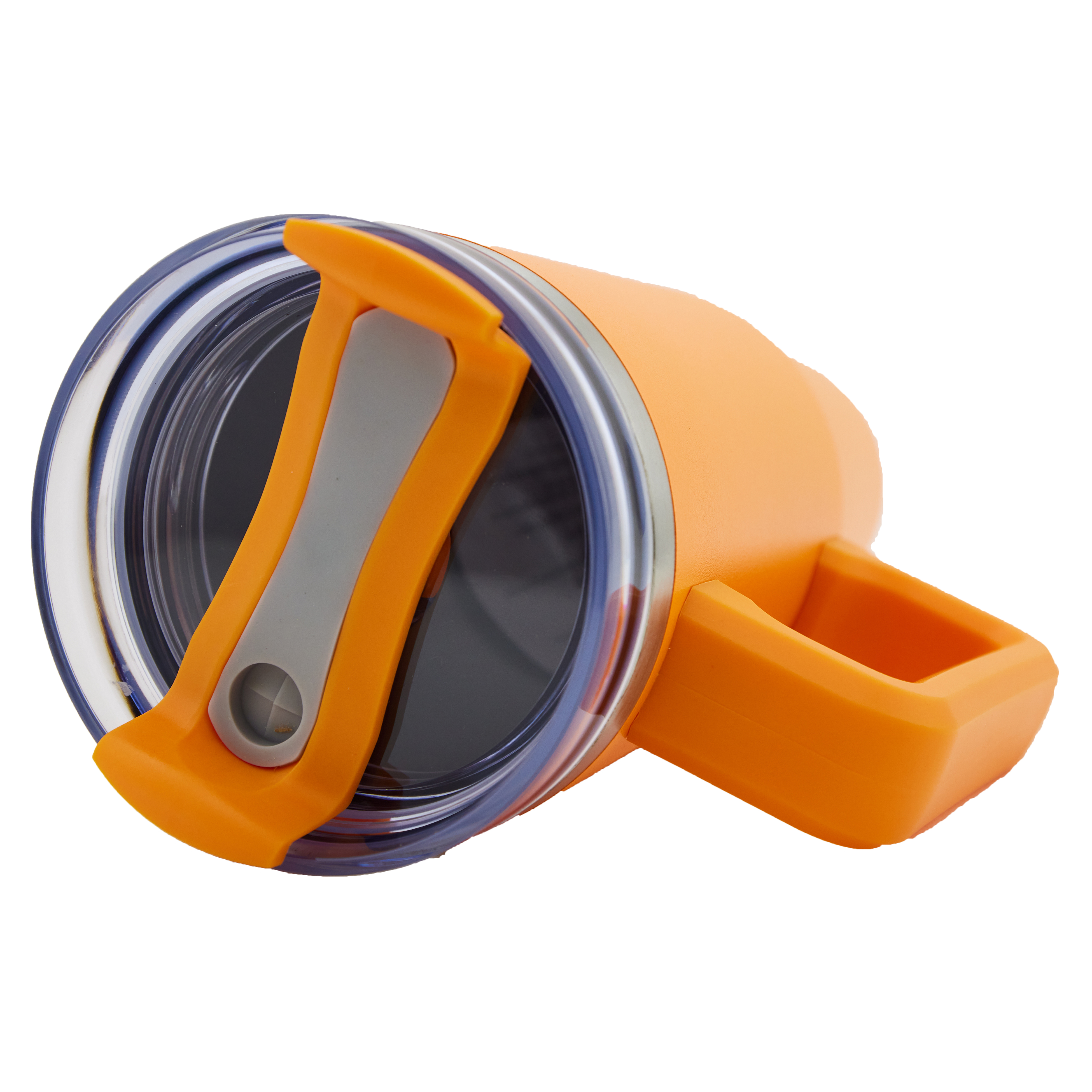 Newport 30 Oz. Double wall Stainless Steel Vacuum Insulated Tumbler w/Handle and Straw (Orange) 4