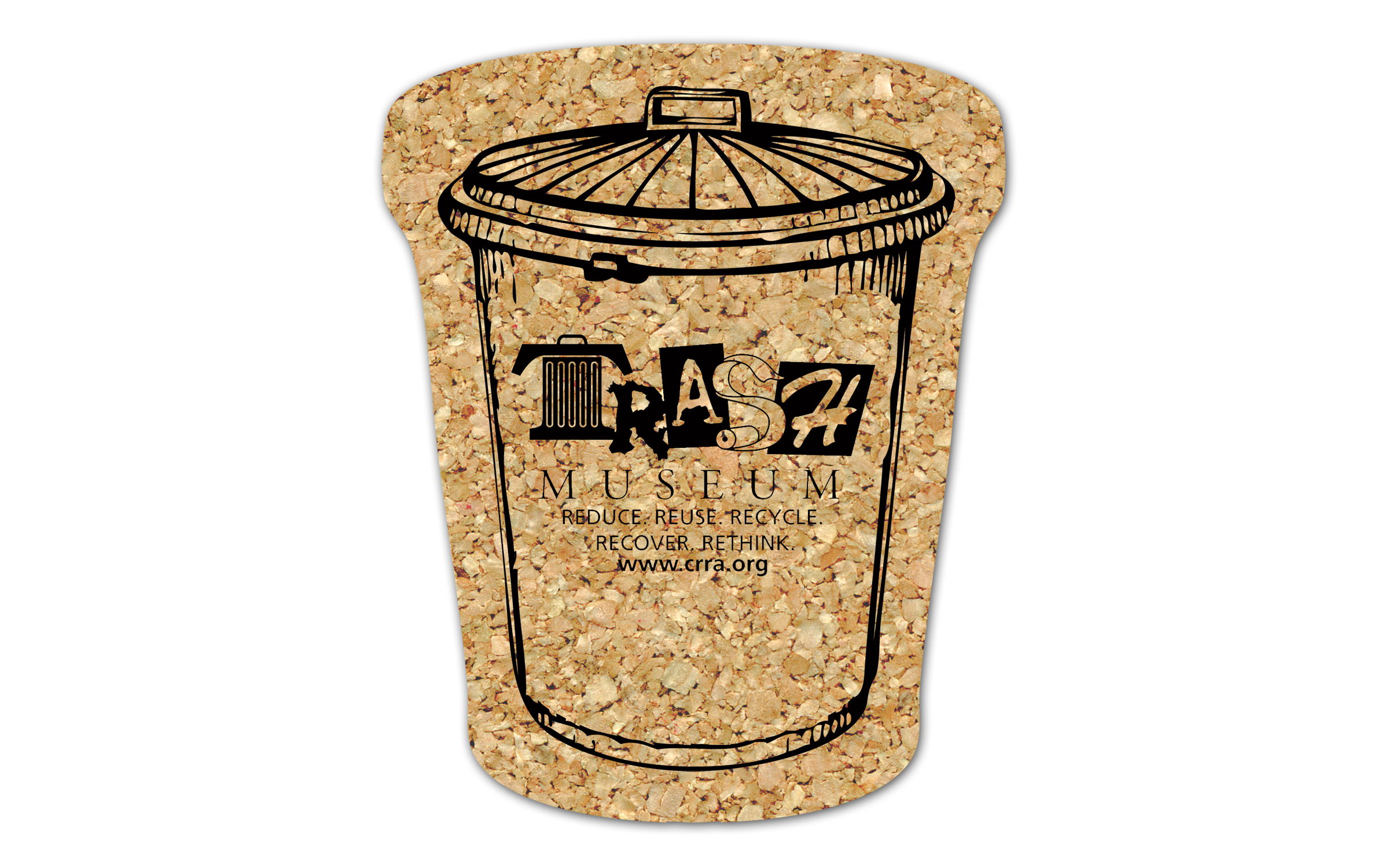 Trash Can Cork Coaster 3