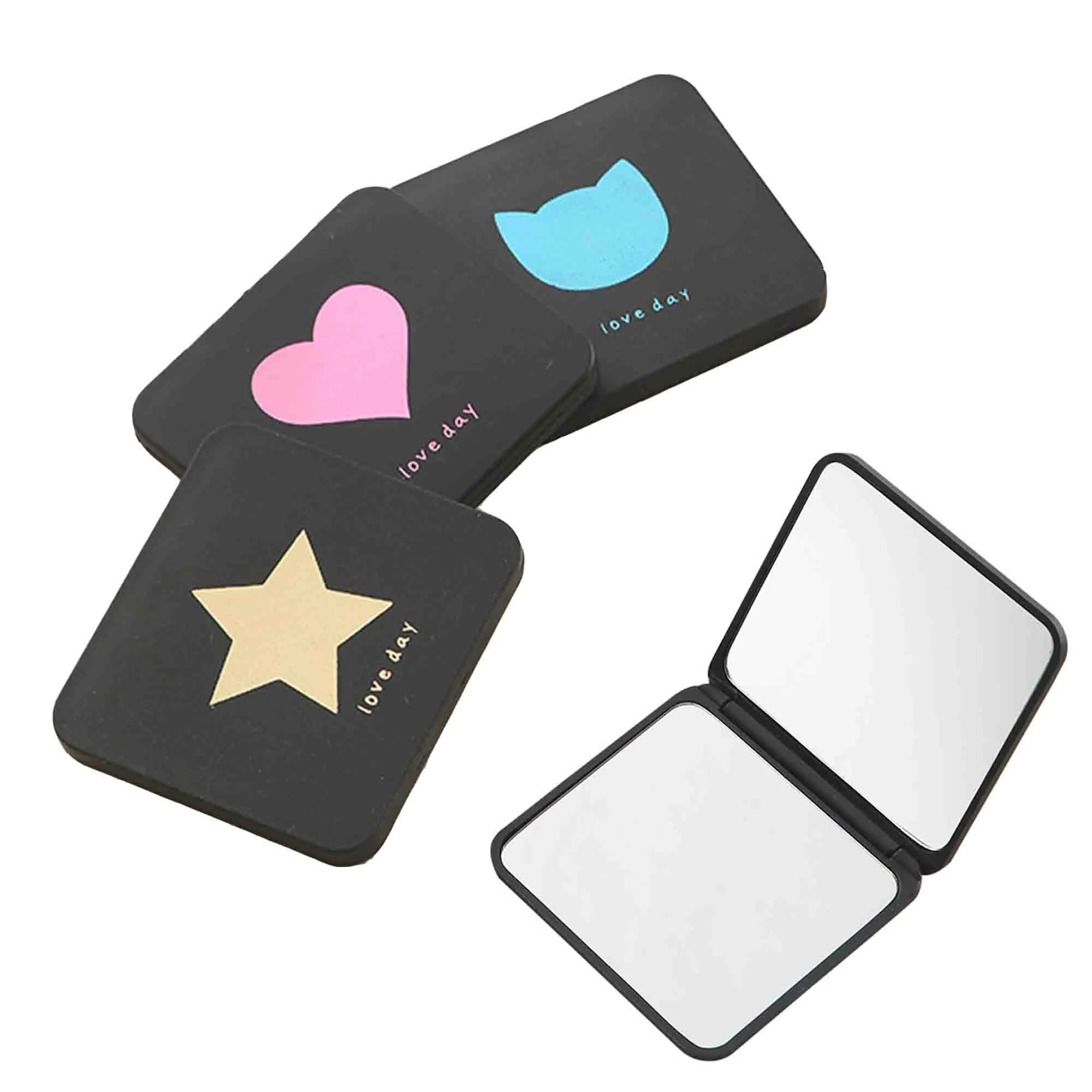 Portable Folding Travel Compact Square Mirror(Full Color) 1