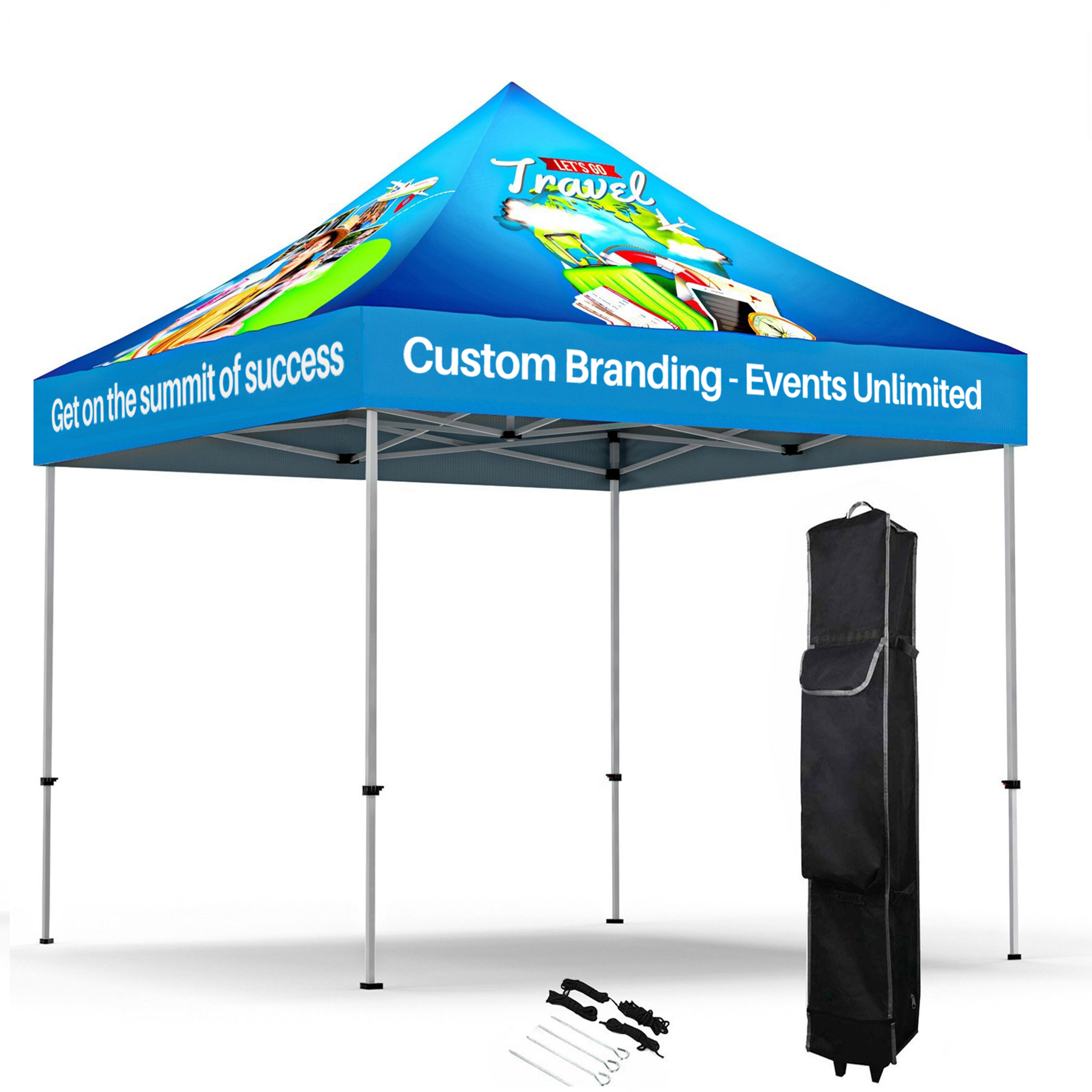 10' X 10' Hex Aluminum Frame w/ Custom Printed Canopy 2